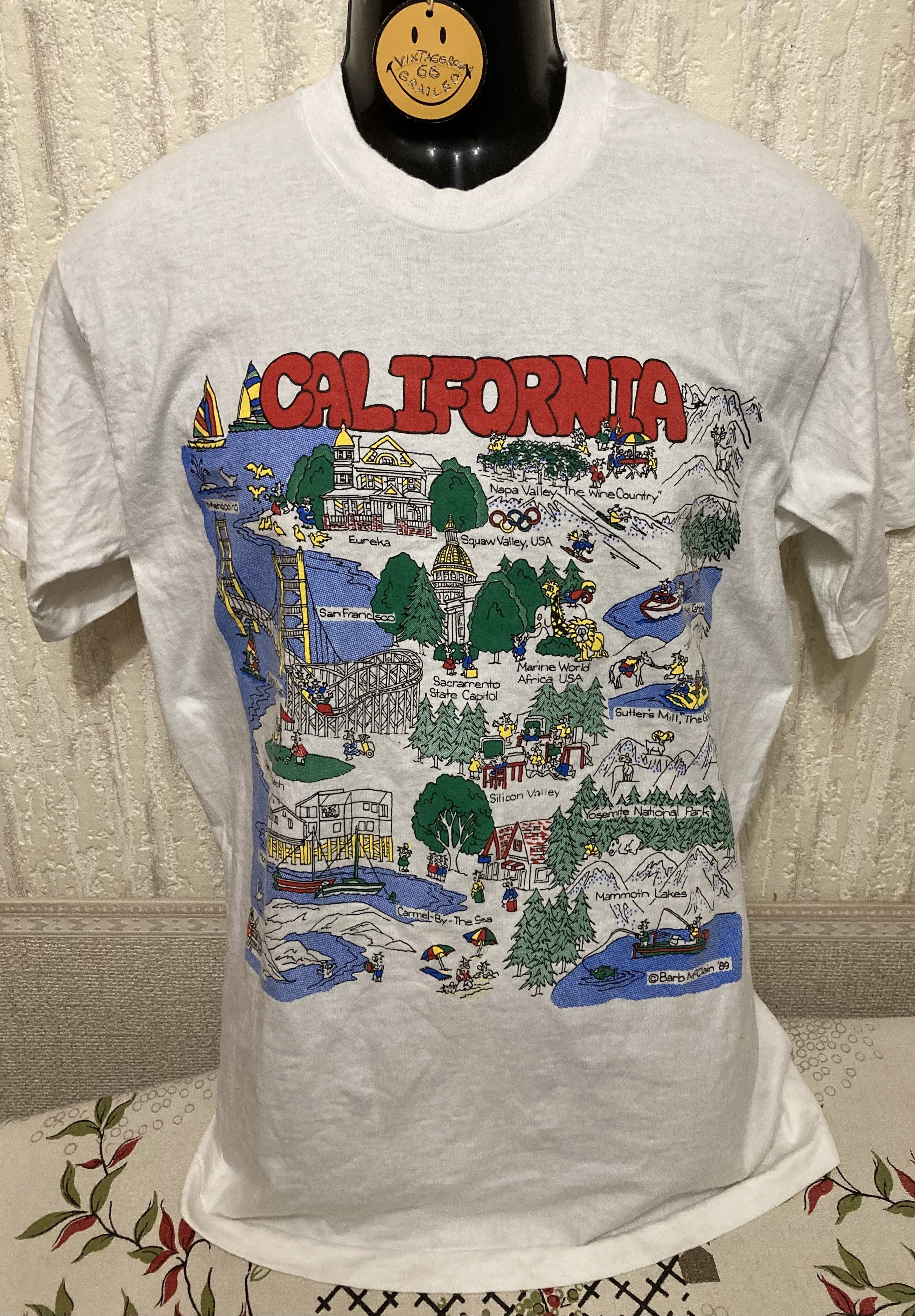 Hook-Ups Vintage California Barb Mc Clain Single Stitch Tee Size US M / EU 48-50 / 2 - 1 Thumbnail