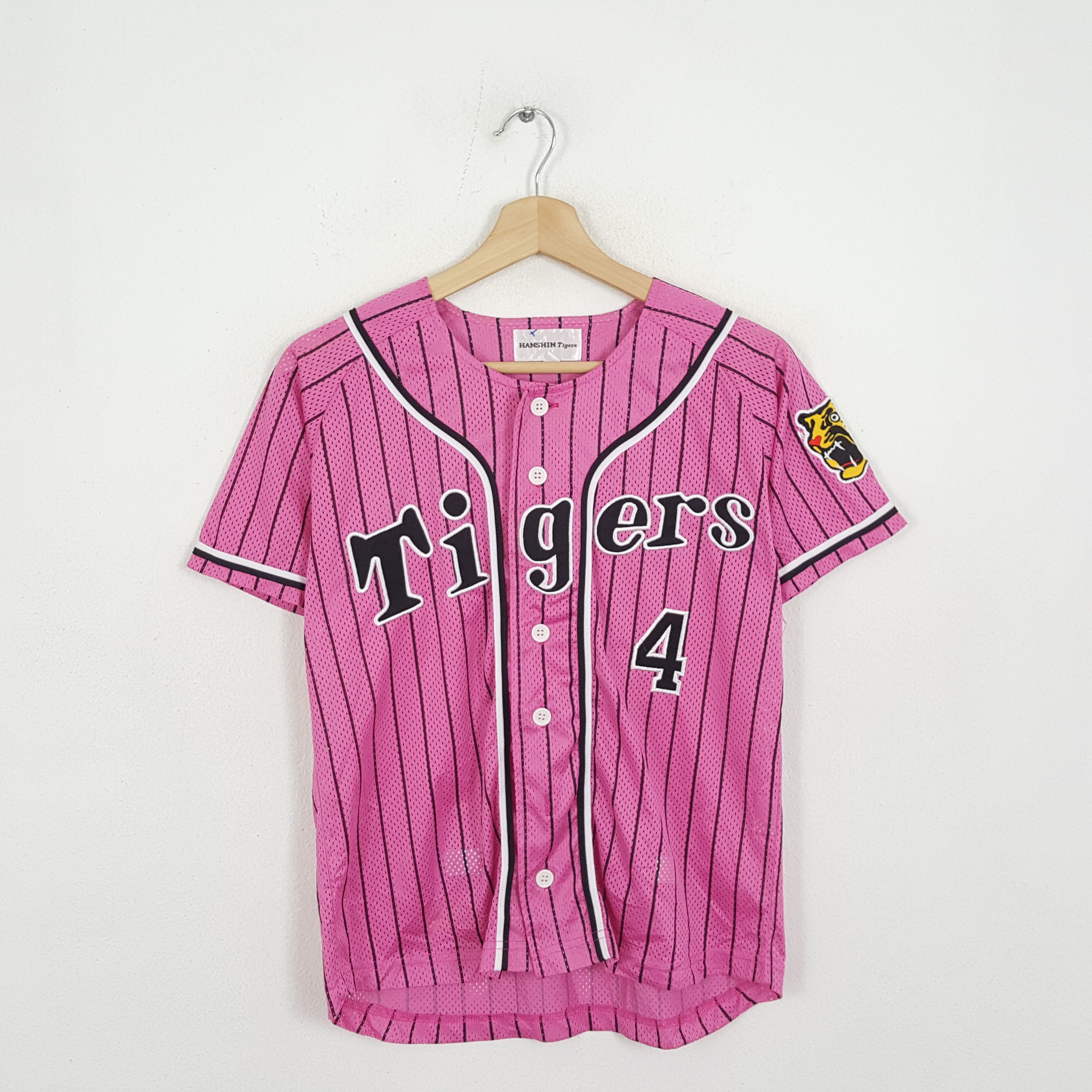 Vintage Vintage HANSHIN TIGERS Baseball Jersey Pink Shirts Size M / US 6-8 / IT 42-44 - 1 Thumbnail
