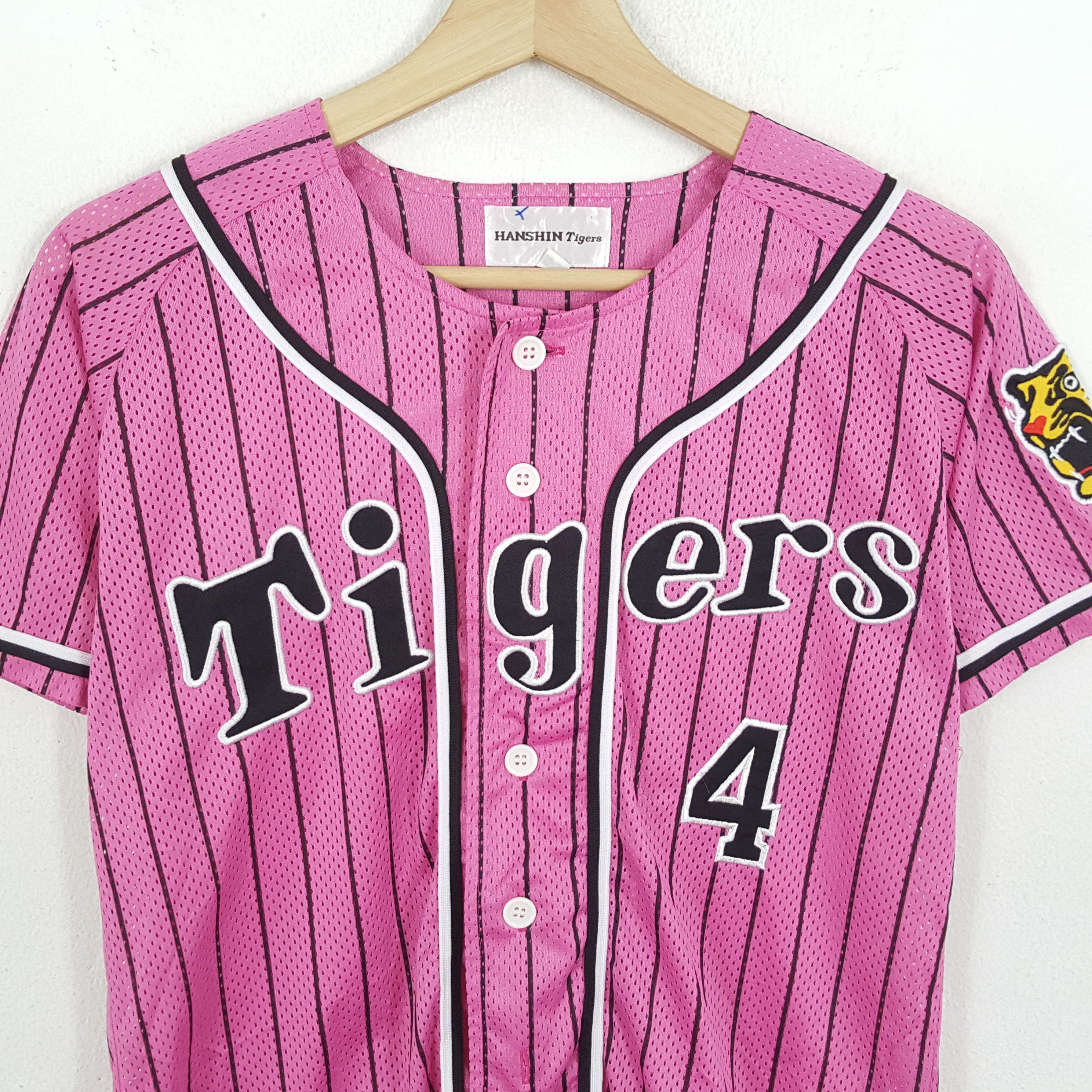 Vintage Vintage HANSHIN TIGERS Baseball Jersey Pink Shirts Size M / US 6-8 / IT 42-44 - 2 Thumbnail