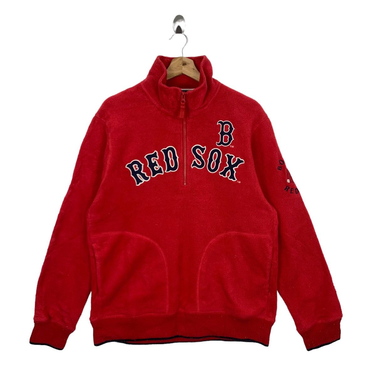 MLB × Vintage Vintage 90s Washington Red Sox MLB Sportswear Fleece HalfZip Size US XL / EU 56 / 4 - 1 Thumbnail