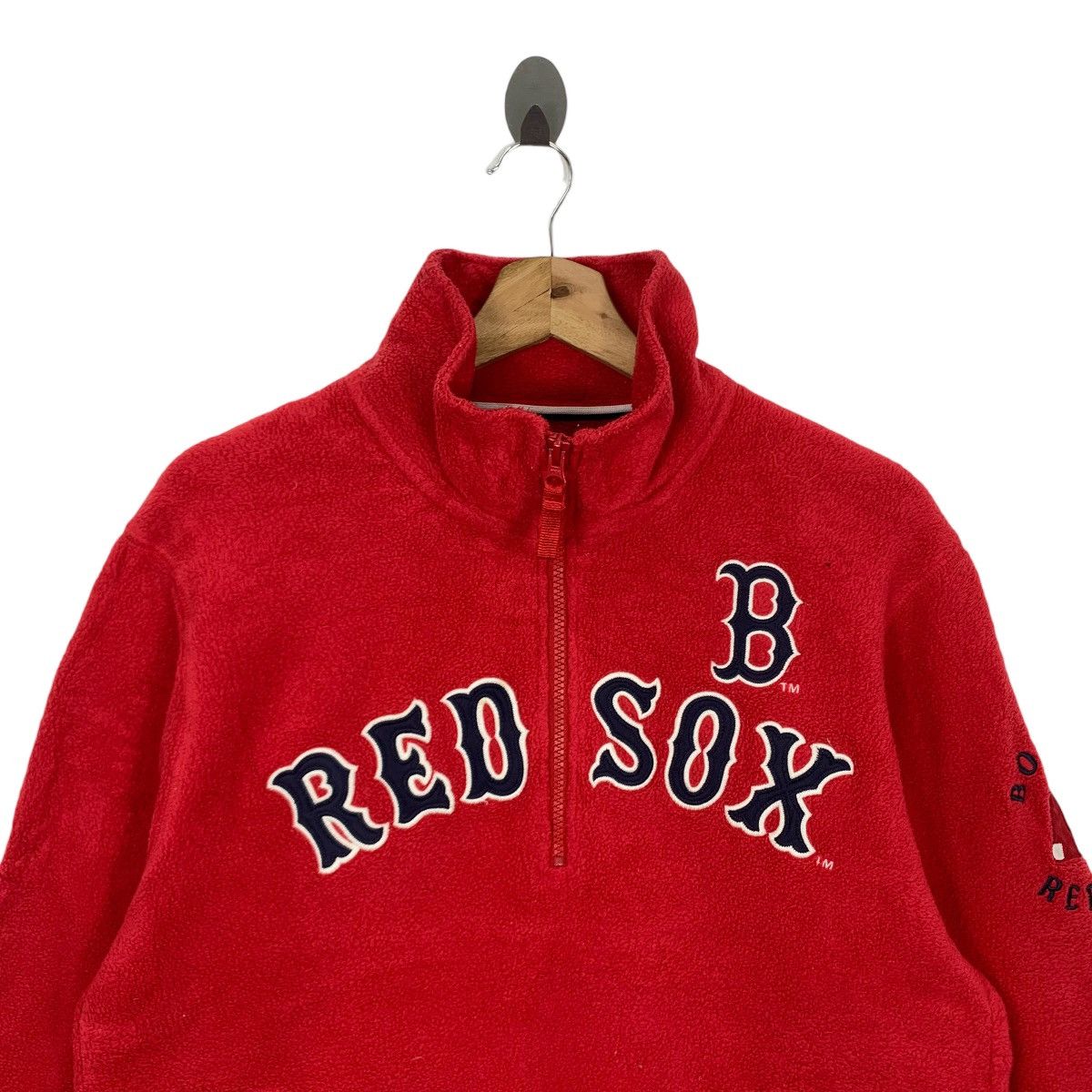 MLB × Vintage Vintage 90s Washington Red Sox MLB Sportswear Fleece HalfZip Size US XL / EU 56 / 4 - 2 Thumbnail