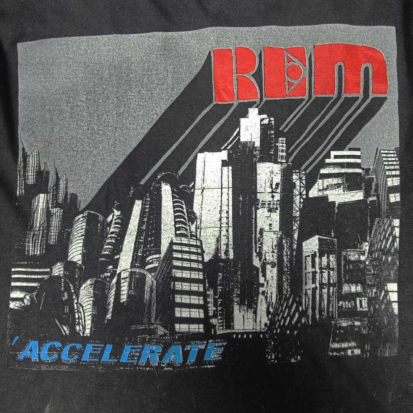 Band Tees × R.E.M. × Vintage Vintage distressed R.E.M. T-shirt 2008 Tour Band Tee Size US L / EU 52-54 / 3 - 6 Thumbnail