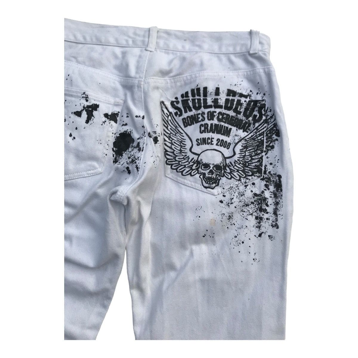 Japanese Brand Rare Skulldeos Graffiti Skulls Distressed Overprinted Pants Size US 29 - 13 Thumbnail