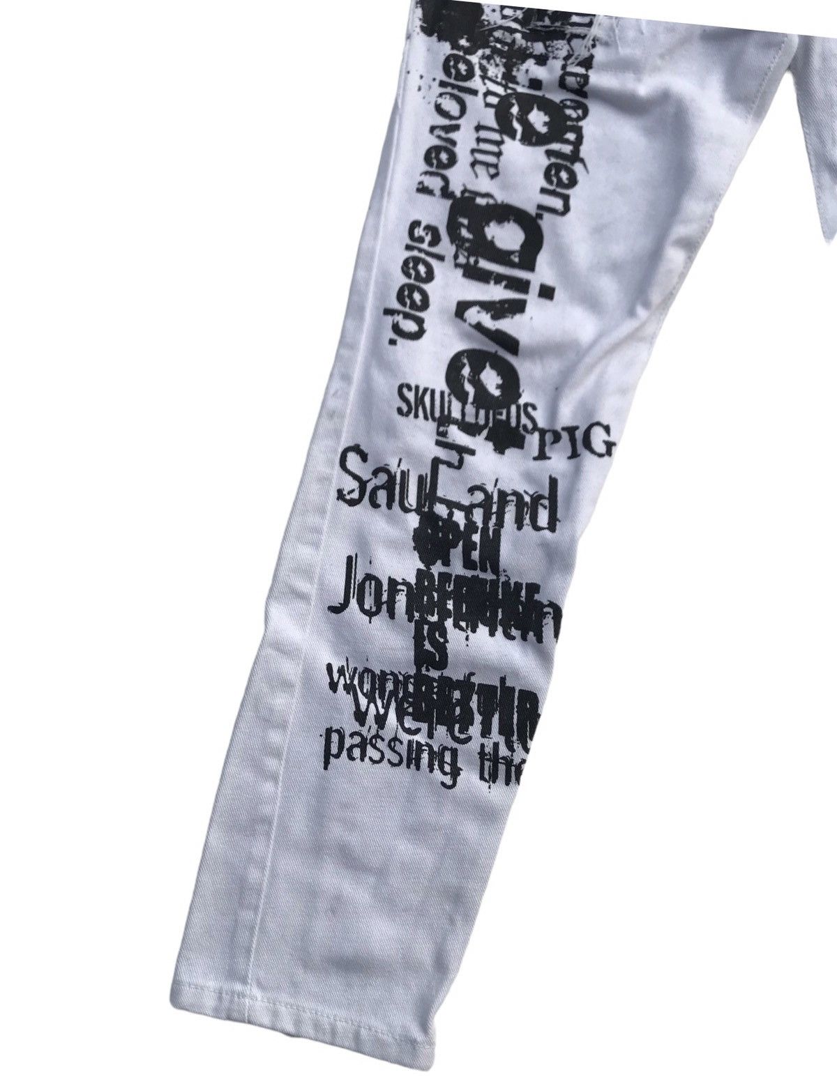 Japanese Brand Rare Skulldeos Graffiti Skulls Distressed Overprinted Pants Size US 29 - 6 Thumbnail