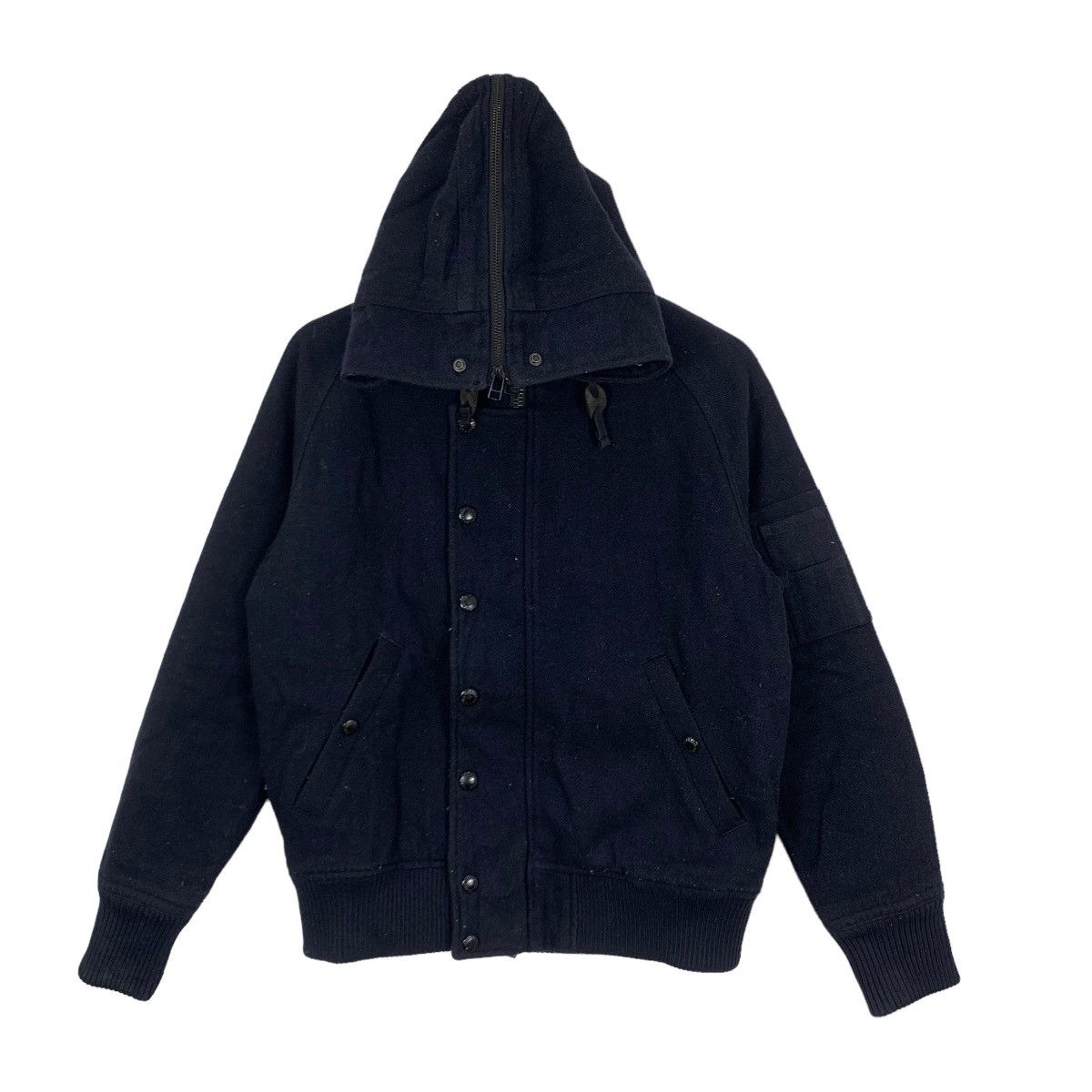 Beams Plus × Japanese Brand Vintage Japanese Brand Beams Wool Zipper Hoodie Jacket Size US M / EU 48-50 / 2 - 1 Thumbnail