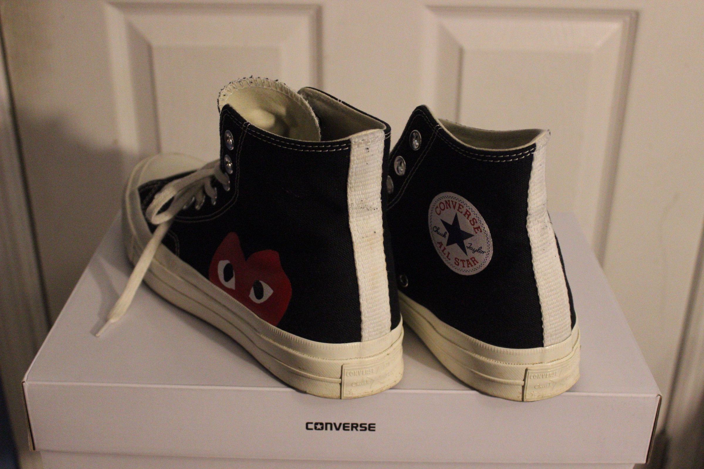 Comme des Garcons PLAY CDG Play x Converse Hi-Top (Black) Size US 8 / EU 41 - 2 Thumbnail