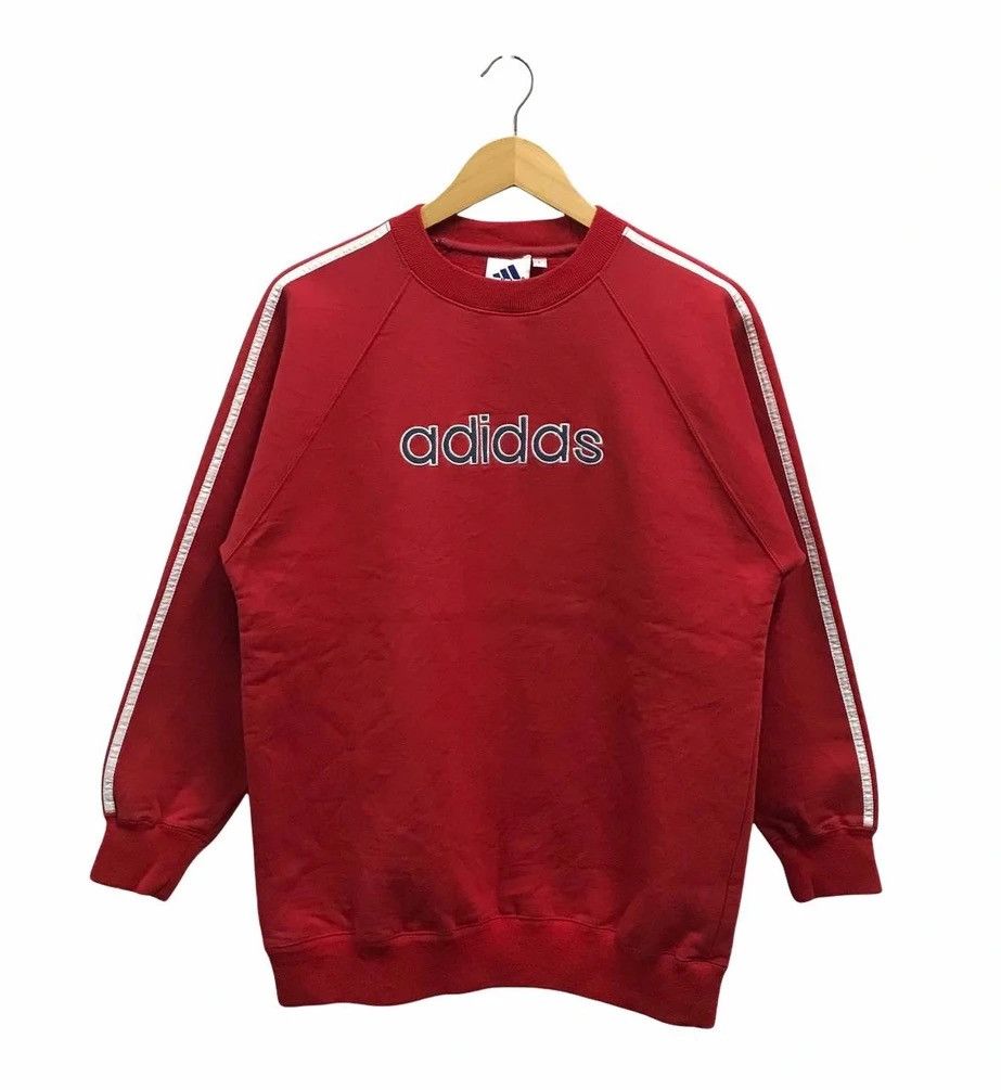 Adidas Vintage 90s Adidas Big Logo Streetwear Sweatshirt Size US M / EU 48-50 / 2 - 1 Thumbnail