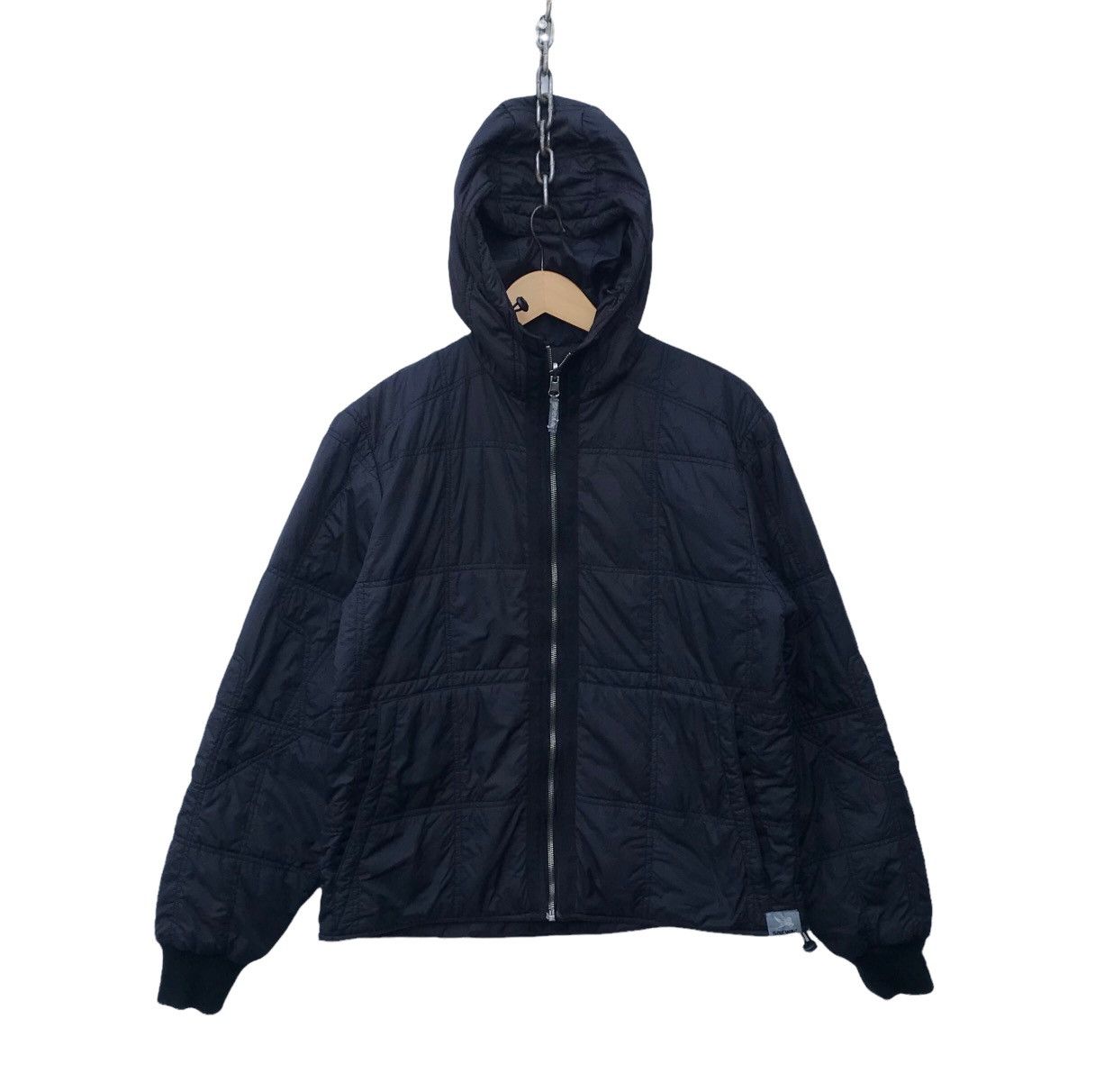 image of I Spiewak And Sons Spiewak & Sons Quilted Hoodie Jacket in Black, Men's (Size Medium)