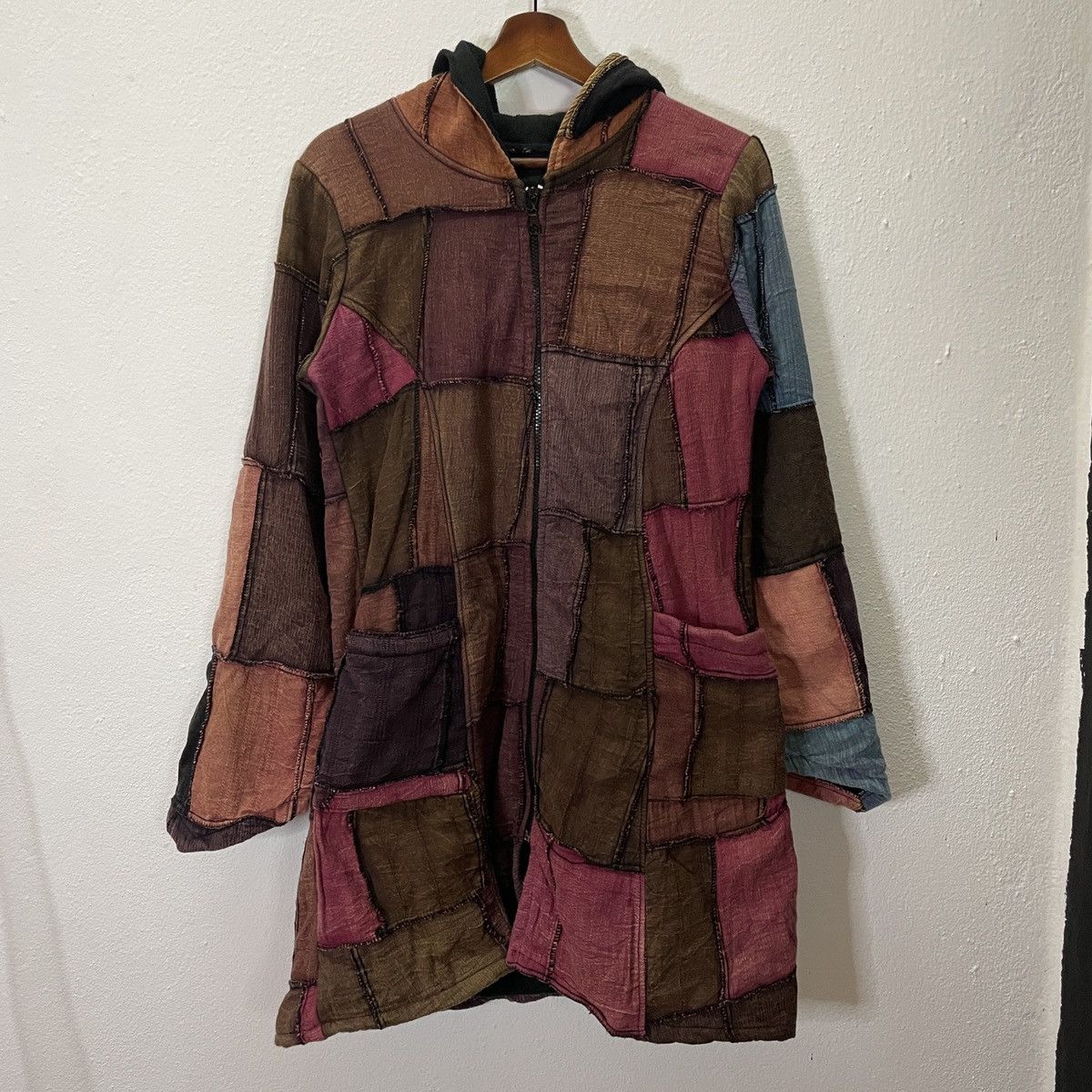 Japanese Brand Vintage Unbranded Patchwork Design Hoodies Jacket Size US S / EU 44-46 / 1 - 1 Thumbnail