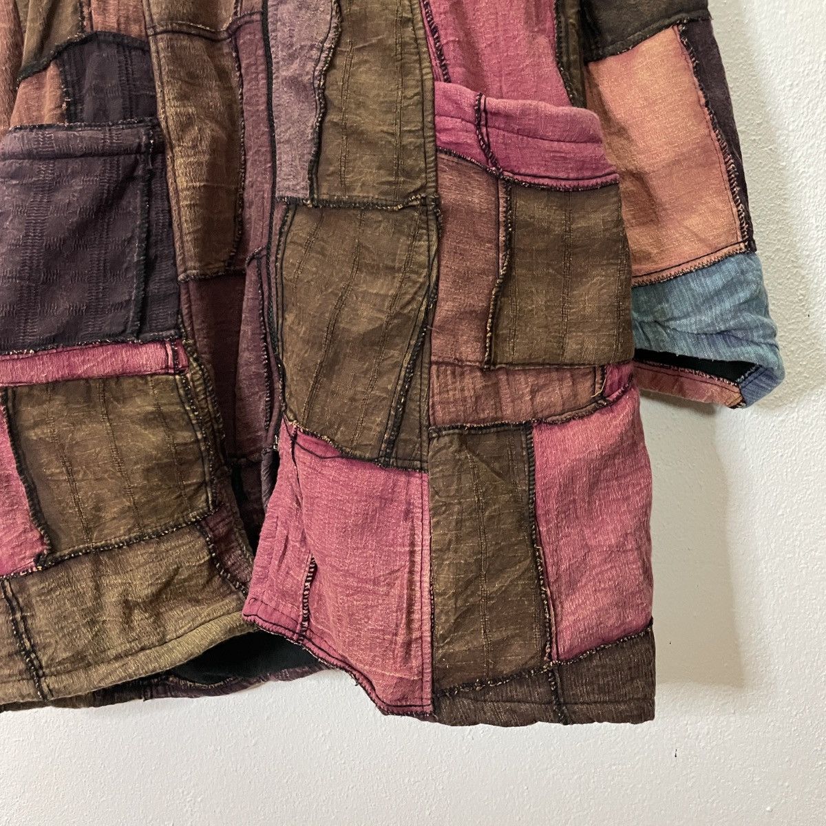 Japanese Brand Vintage Unbranded Patchwork Design Hoodies Jacket Size US S / EU 44-46 / 1 - 2 Thumbnail