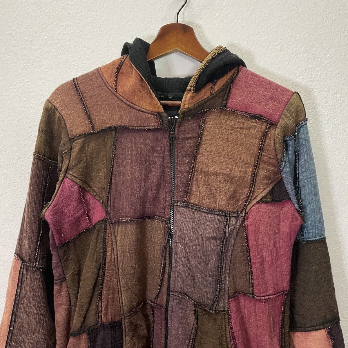 Japanese Brand Vintage Unbranded Patchwork Design Hoodies Jacket Size US S / EU 44-46 / 1 - 4 Thumbnail