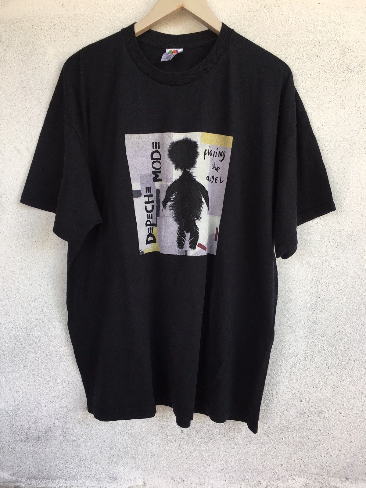 Image of Band Tees x Vintage VTG Depache Mode English Electronic Band Playing The Angel in Black (Size 2XL)