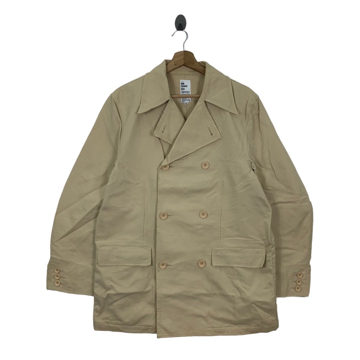 Vintage Vintage Semantic Design Double Breasted Button Jacket Size US L / EU 52-54 / 3 - 1 Thumbnail