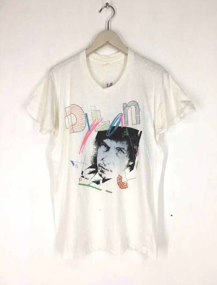 image of Band Tees x Vintage 80's Bob Dylan Tom Petty And The Heartbreakers in White, Men's (Size Large)
