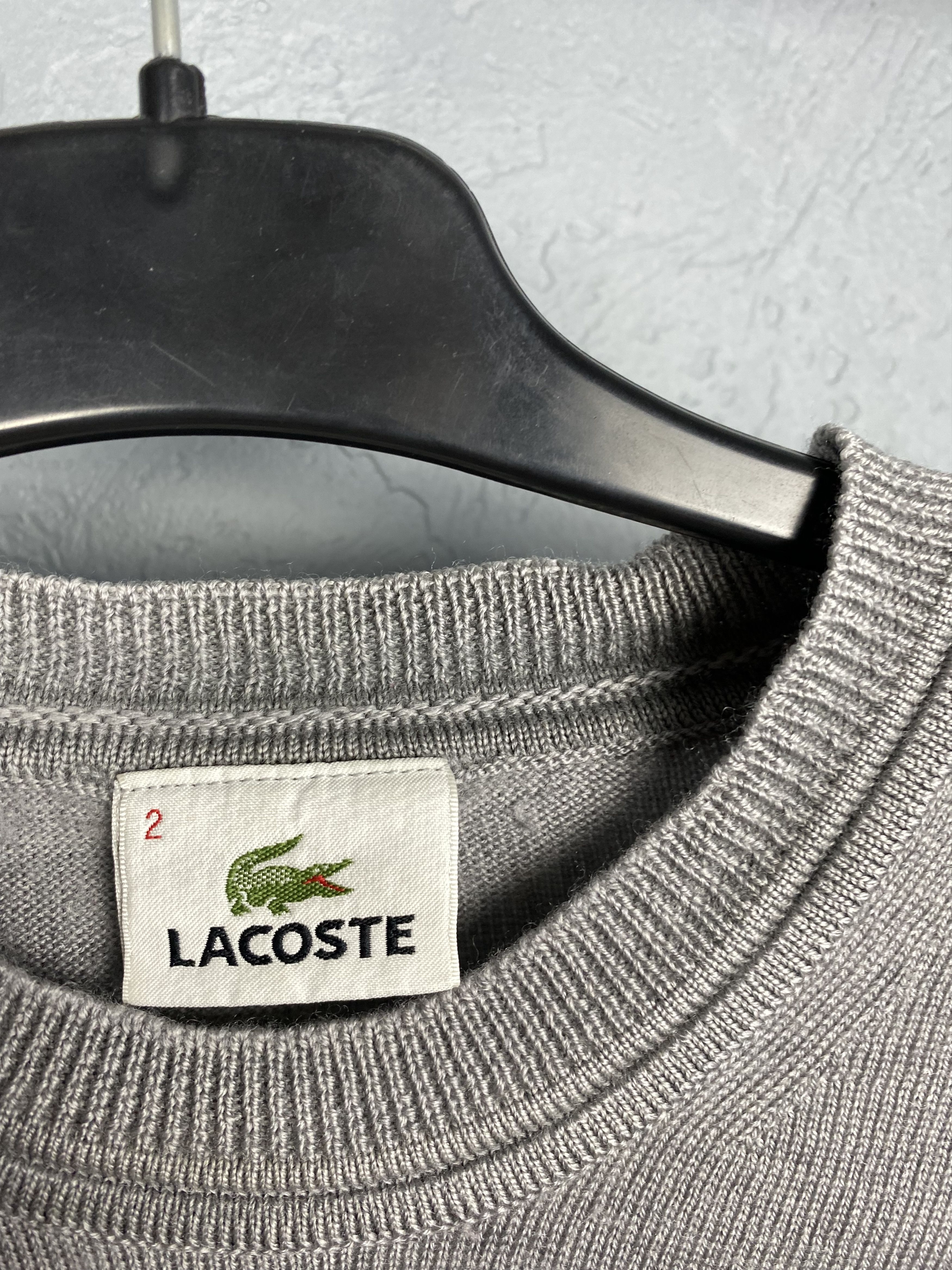 Lacoste Lacoste Vintage Mens Wool Knit Crew Neck Sweater Size US S / EU 44-46 / 1 - 4 Thumbnail