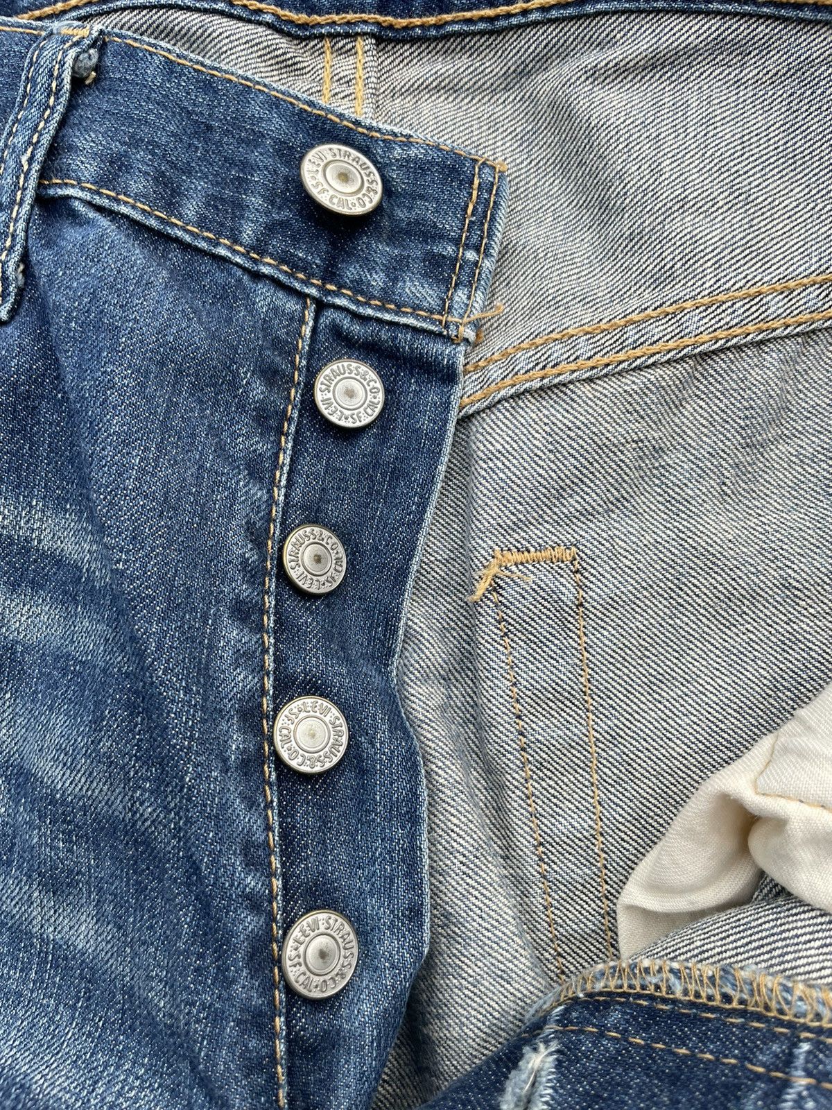 Levi's Levis 501 e 2003 Faded Wash Denim Size US 32 / EU 48 - 19 Thumbnail