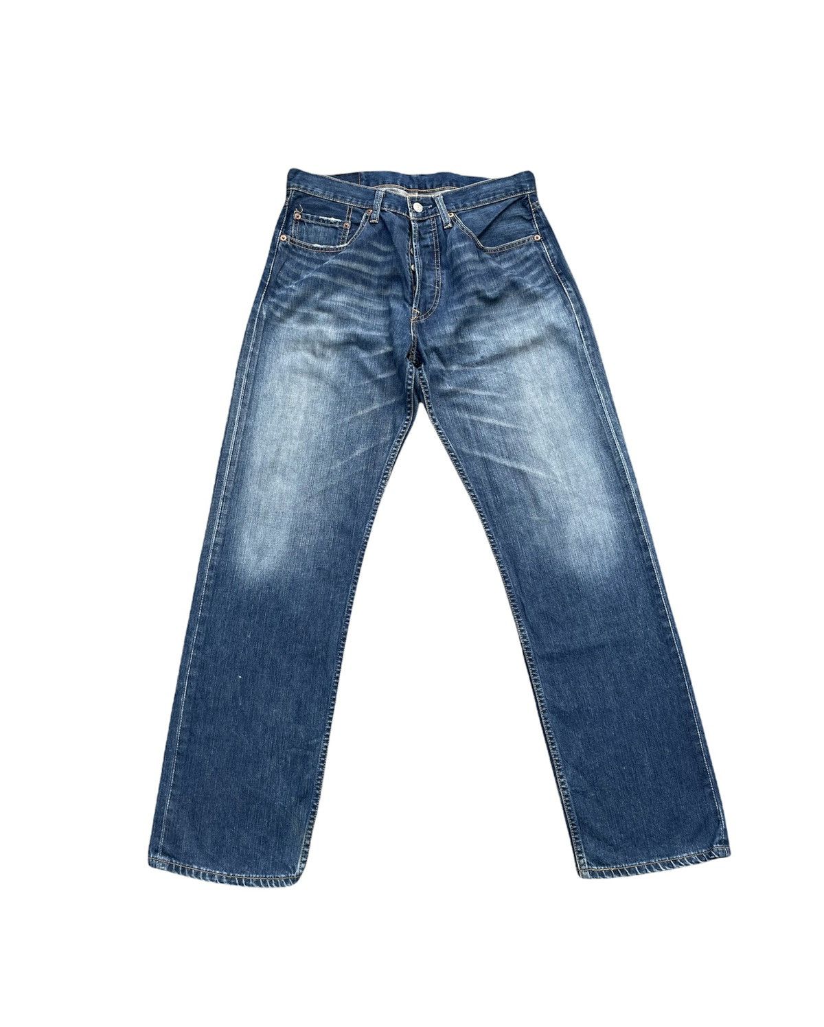 image of Levis 501 E 2003 Faded Wash Denim in Blue, Men's (Size 32)