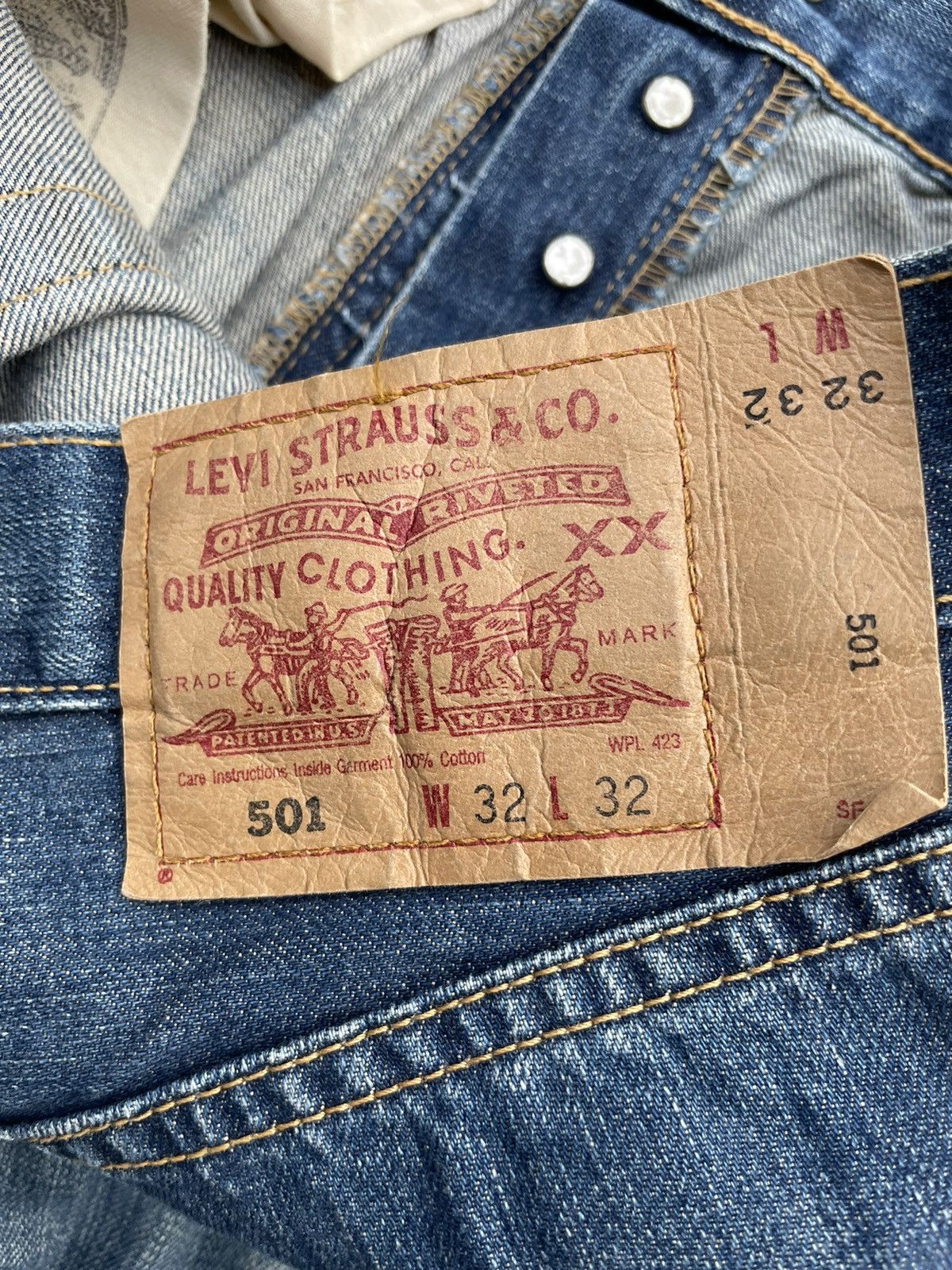 Levi's Levis 501 e 2003 Faded Wash Denim Size US 32 / EU 48 - 8 Thumbnail