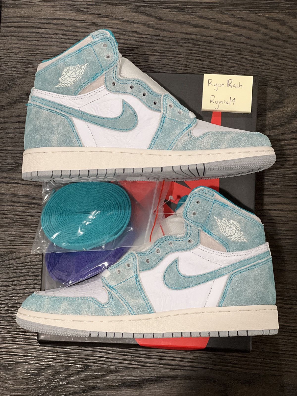 White Turbo Blue Air Jordan Turbo Green Air Jordan Retro High OG - Main Image