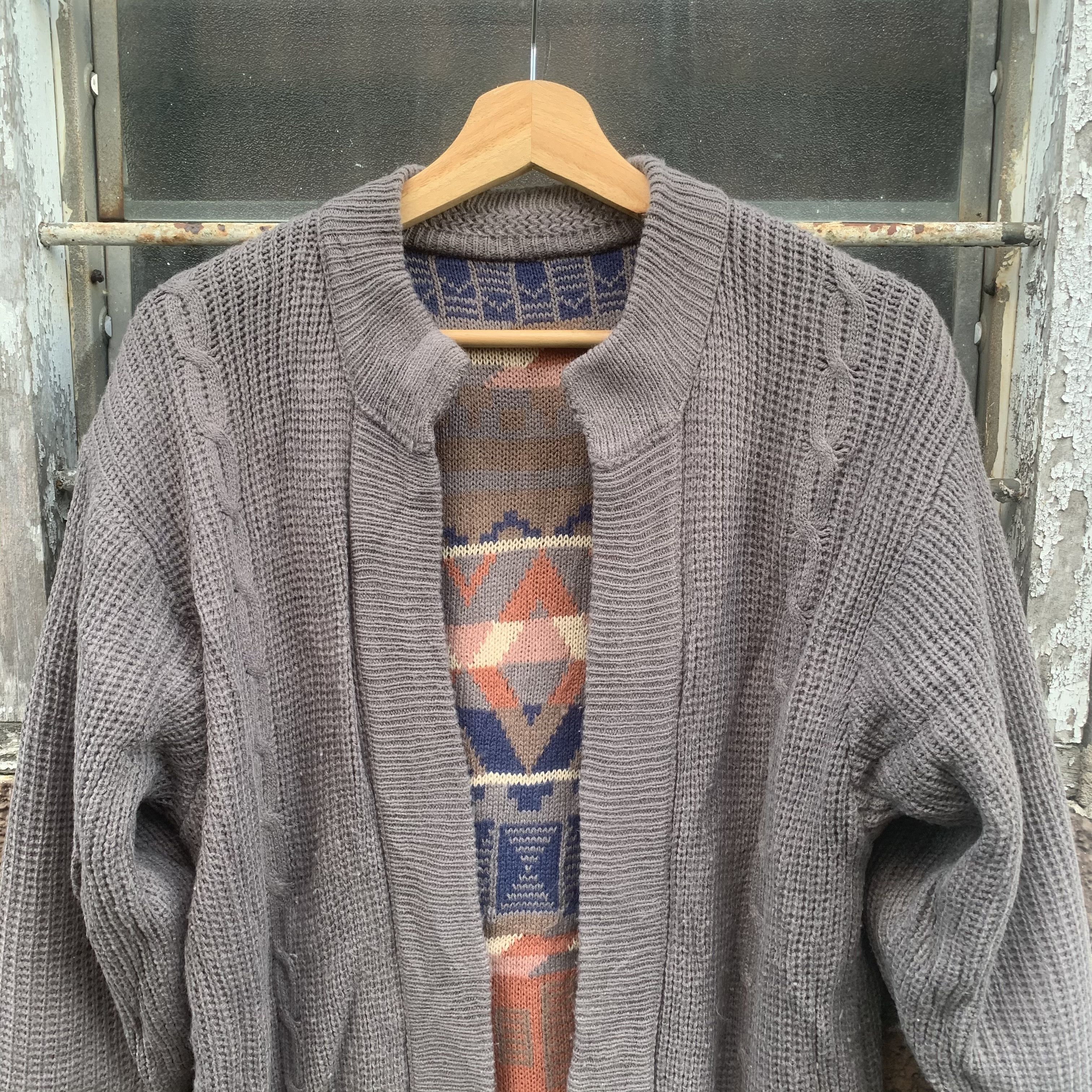 Aran Isles Knitwear SEND OFFER💥Scotch Faggonting Cable Reversible RARE Cardigan Size US M / EU 48-50 / 2 - 8 Thumbnail