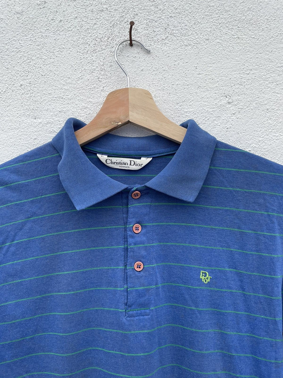 Christian Dior Monsieur Vintage Christian Dior Monsier Stripe Polos Shirt Size US XXS / EU 40 - 2 Thumbnail