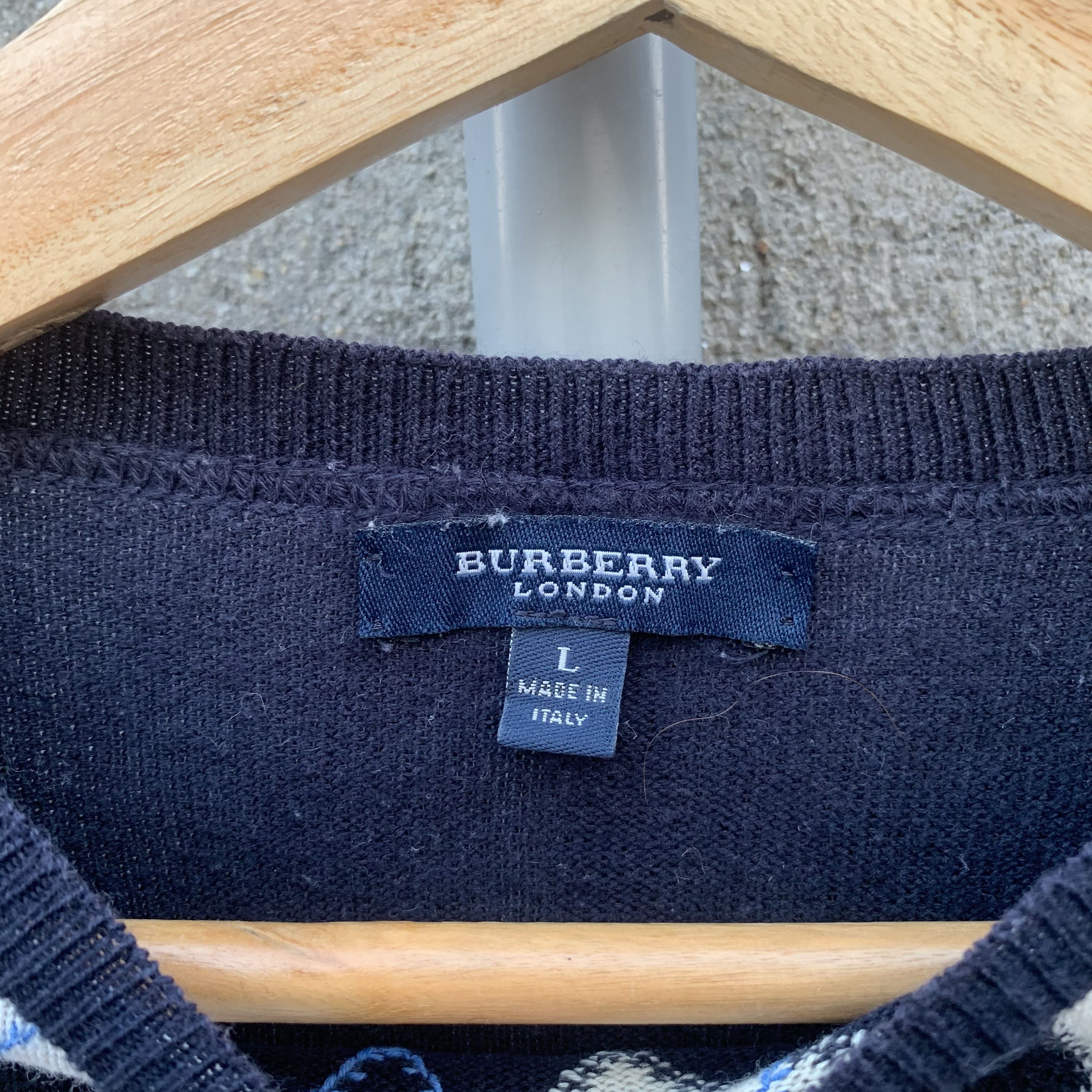 Burberry Burberry London Knit Argle Pattern Diamond Jumper Sweater Size US M / EU 48-50 / 2 - 6 Thumbnail