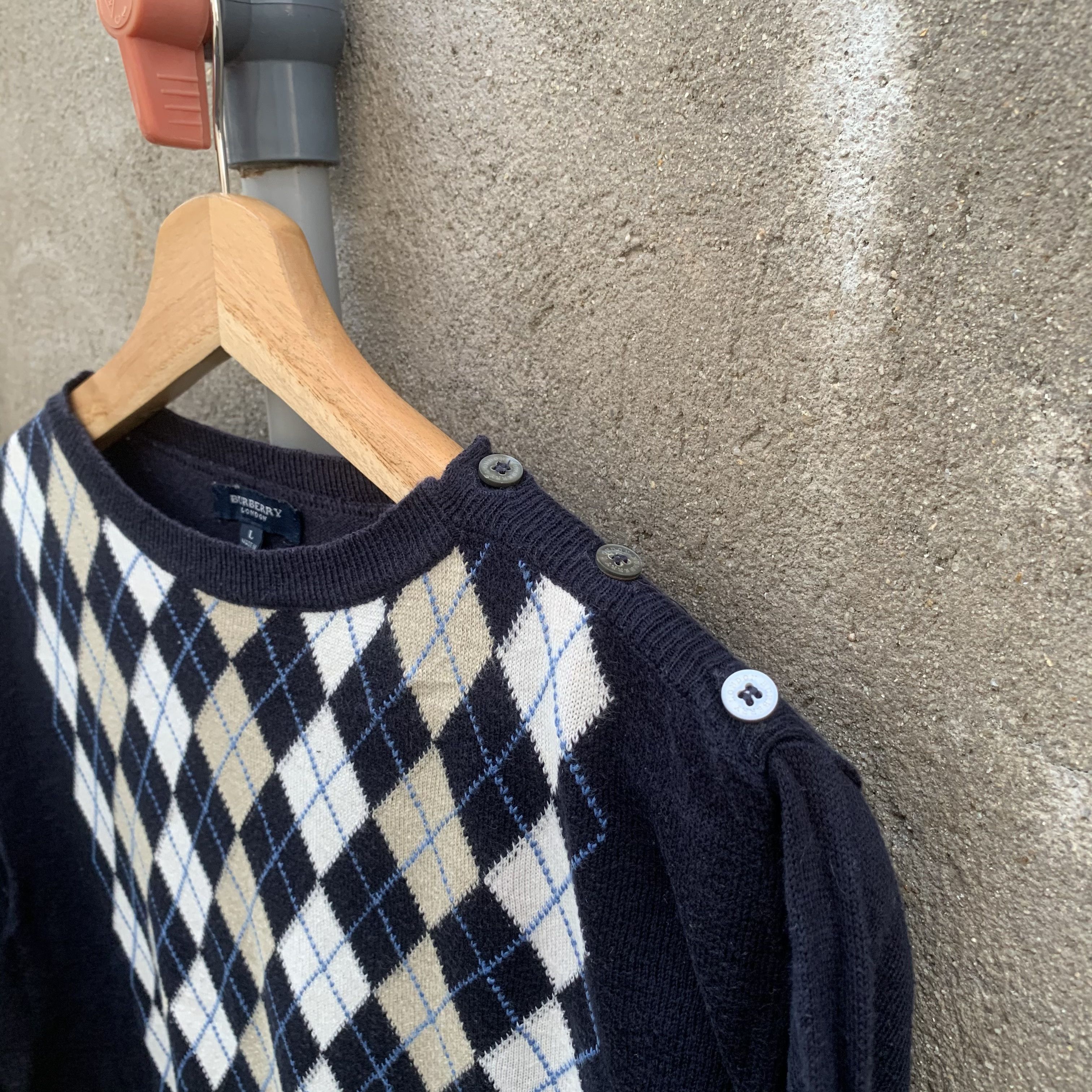 Burberry Burberry London Knit Argle Pattern Diamond Jumper Sweater Size US M / EU 48-50 / 2 - 4 Thumbnail