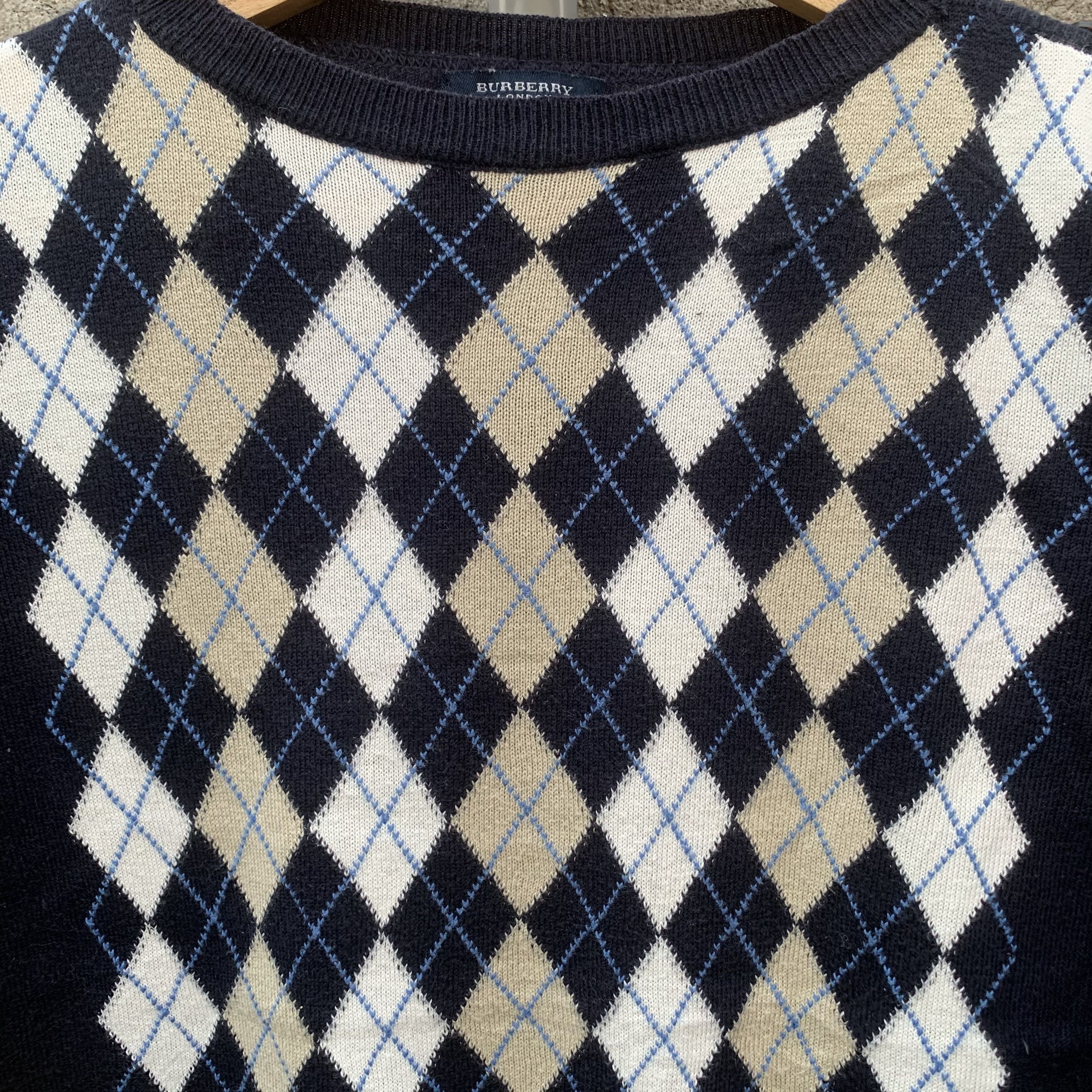 Burberry Burberry London Knit Argle Pattern Diamond Jumper Sweater Size US M / EU 48-50 / 2 - 3 Thumbnail