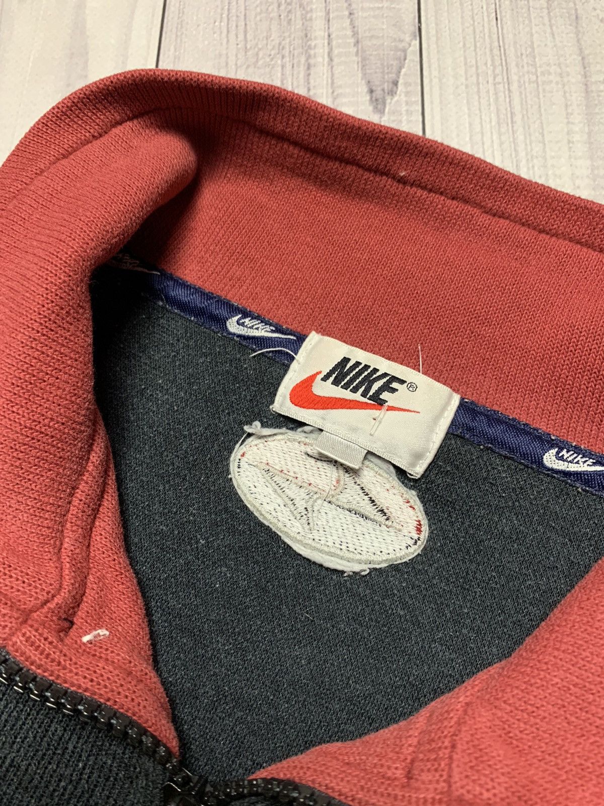 Nike × Vintage Vintage Nike sweatshirt zip 1/4 logo rare size M Size US M / EU 48-50 / 2 - 3 Thumbnail