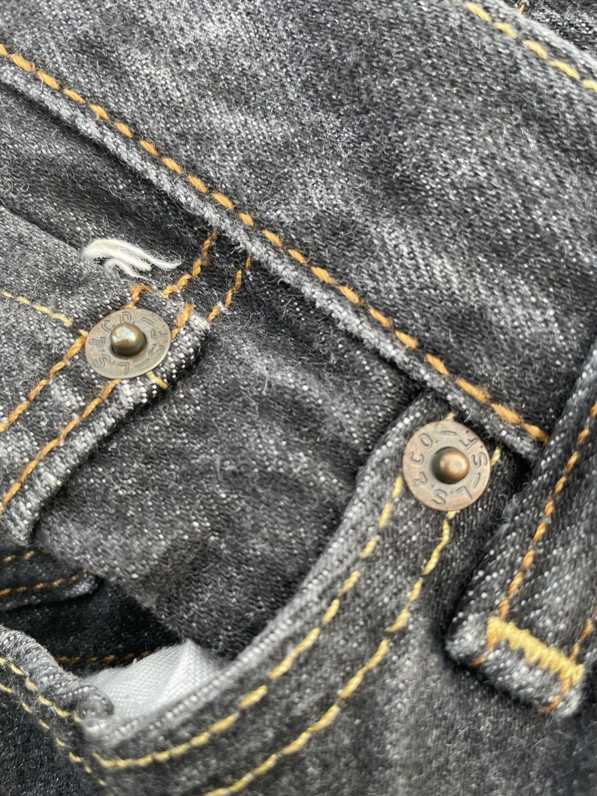 Levi's Levi’s 501 e Haiti Black Denim Size US 37 - 17 Thumbnail