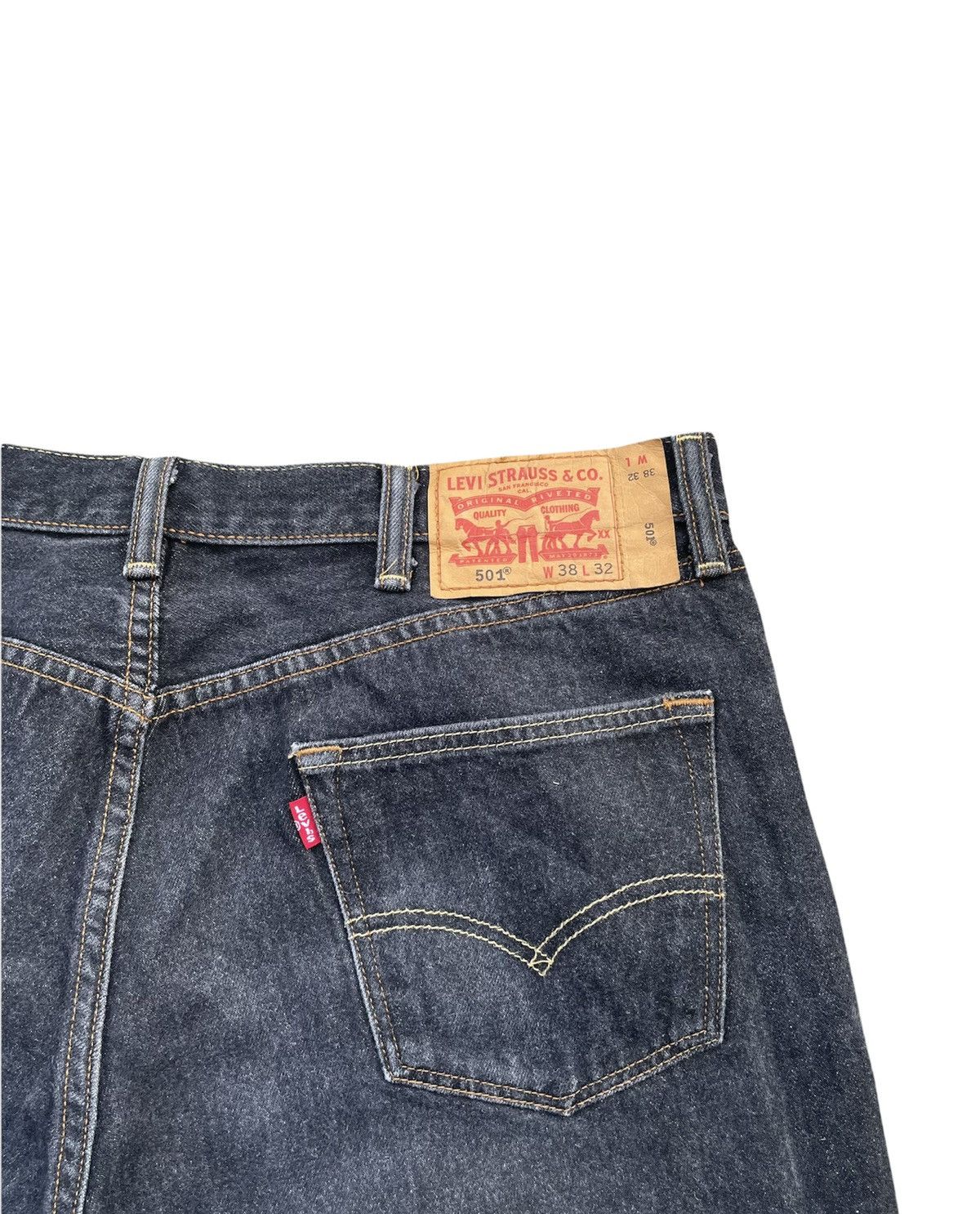 Levi's Levi’s 501 e Haiti Black Denim Size US 37 - 9 Thumbnail