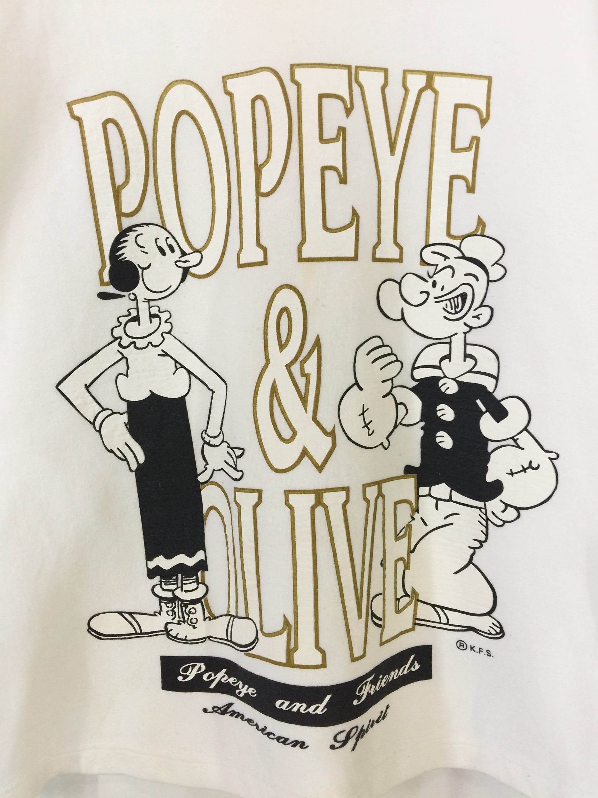 Vintage 90s popeye and olive sweatshirt