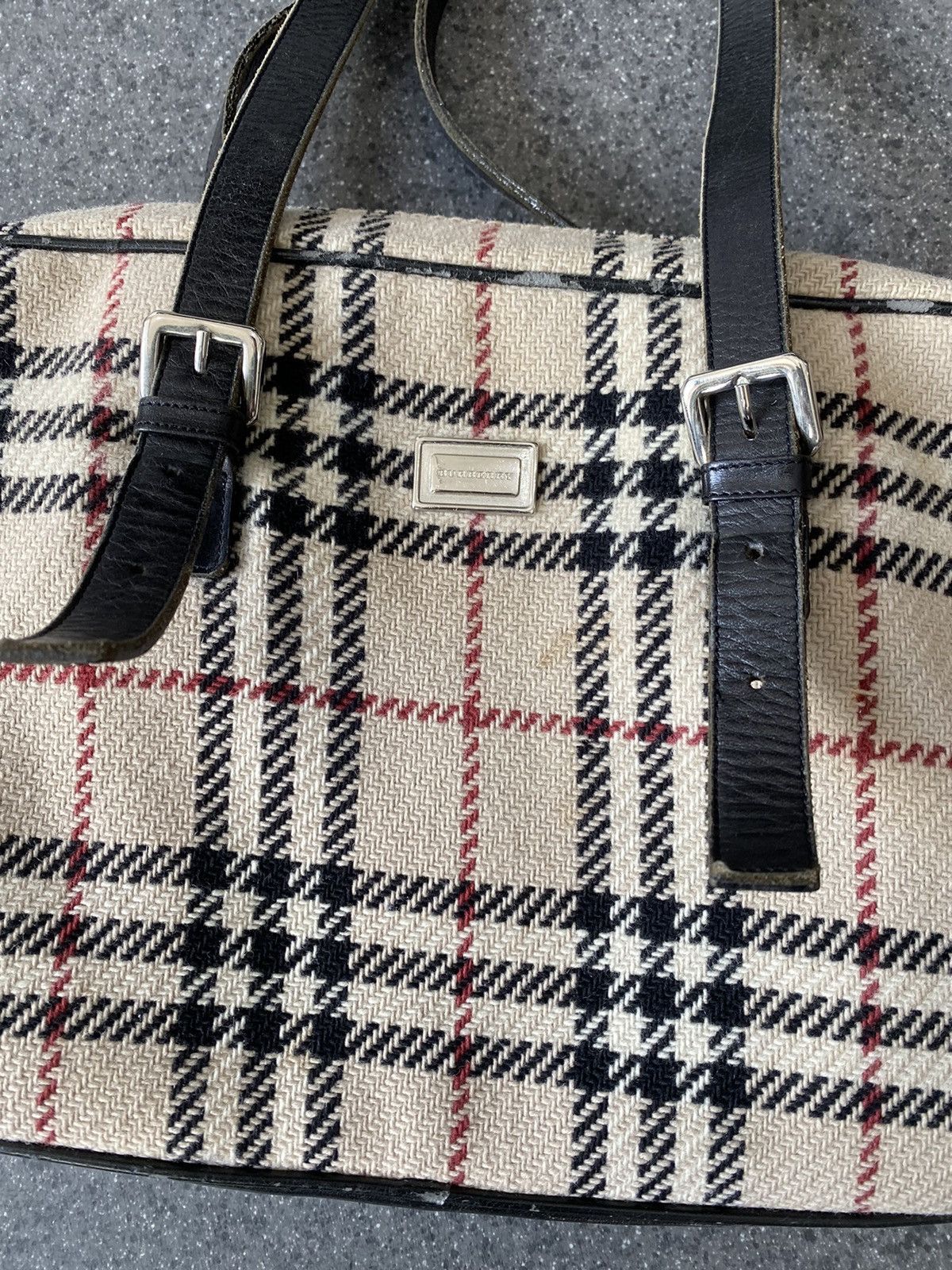 Burberry × Vintage Vintage Barberry Wool Hand Bag Size ONE SIZE - 4 Thumbnail