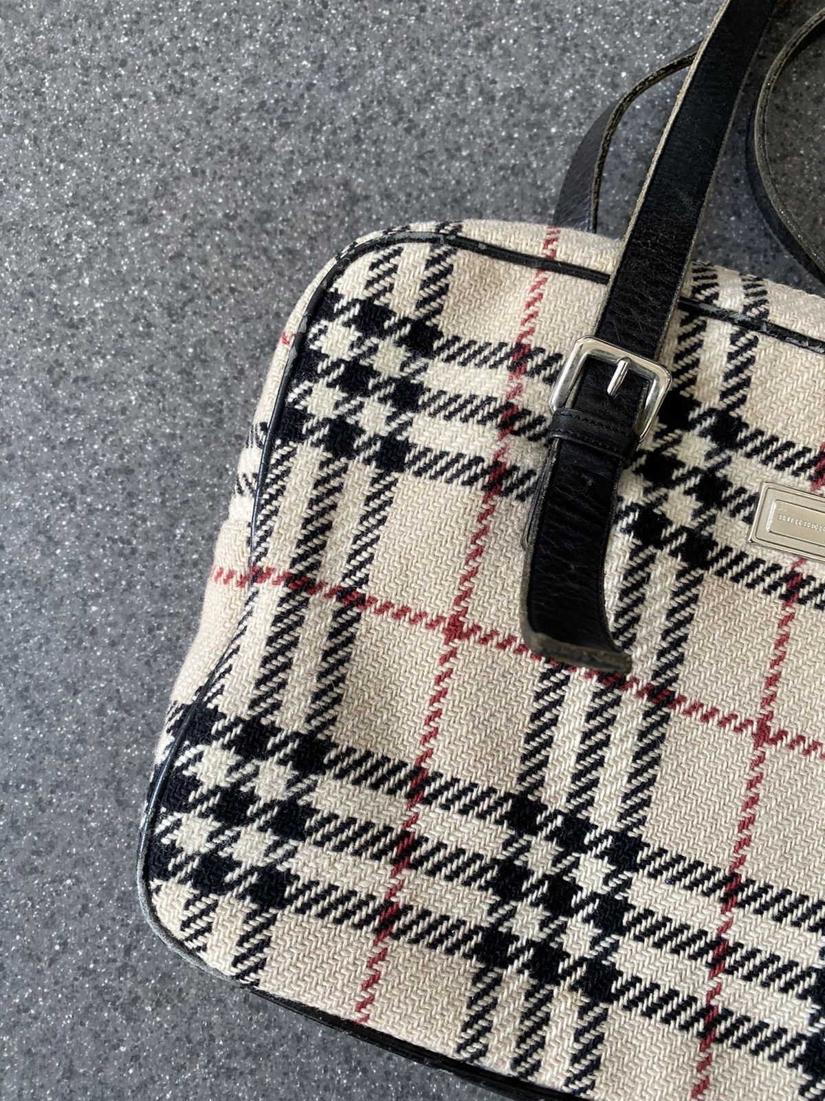 Burberry × Vintage Vintage Barberry Wool Hand Bag Size ONE SIZE - 3 Thumbnail
