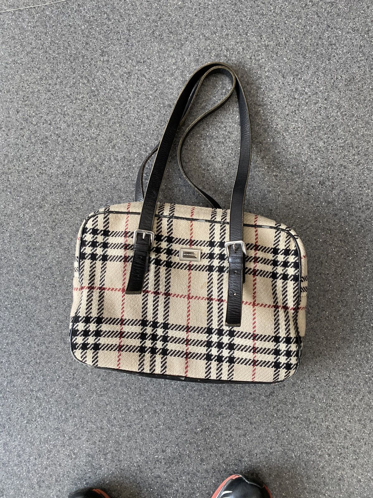 Burberry × Vintage Vintage Barberry Wool Hand Bag Size ONE SIZE - 1 Thumbnail