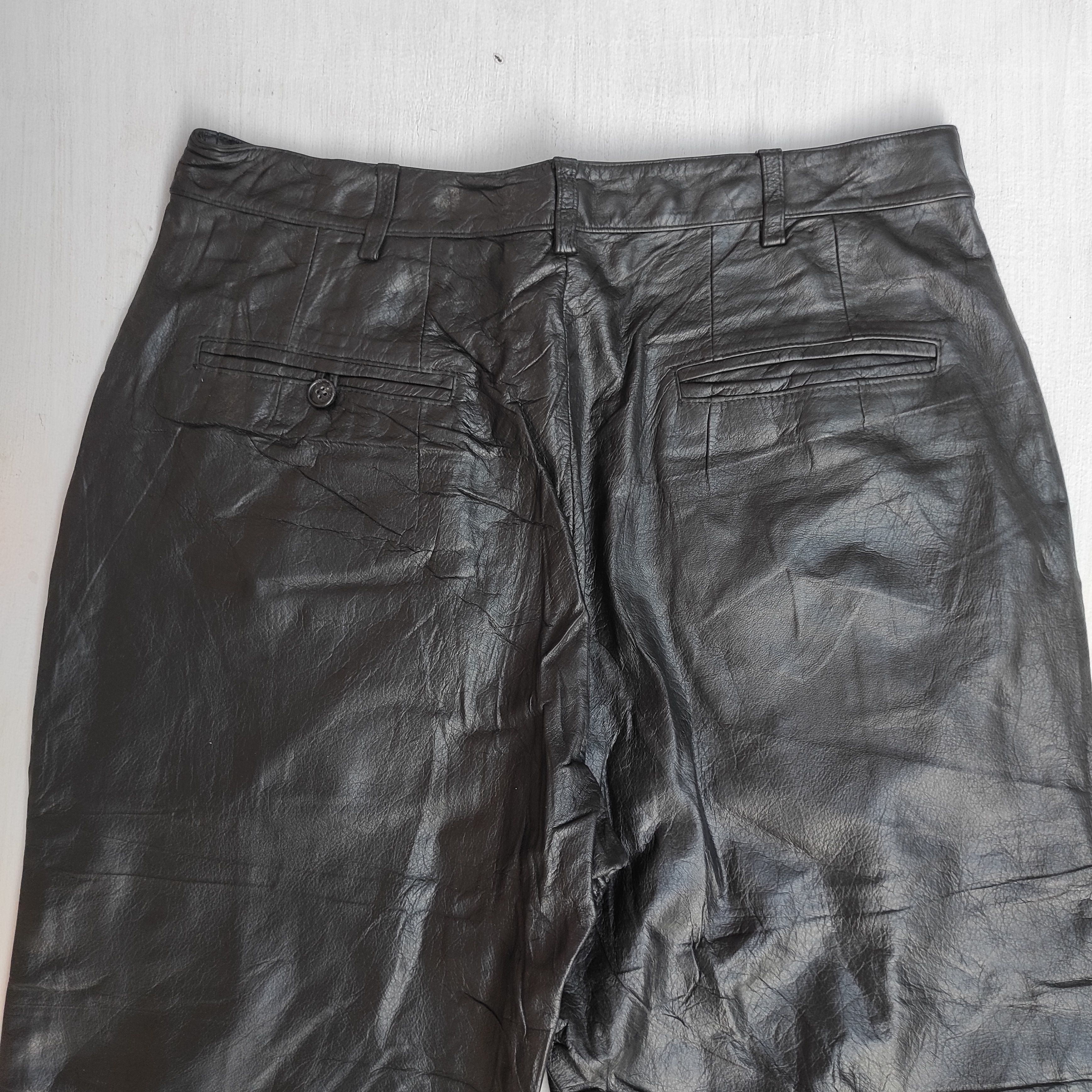 Firenze Vintage Zanobetti Firenze Italy Leather Pants Size US 30 / EU 46 - 8 Thumbnail