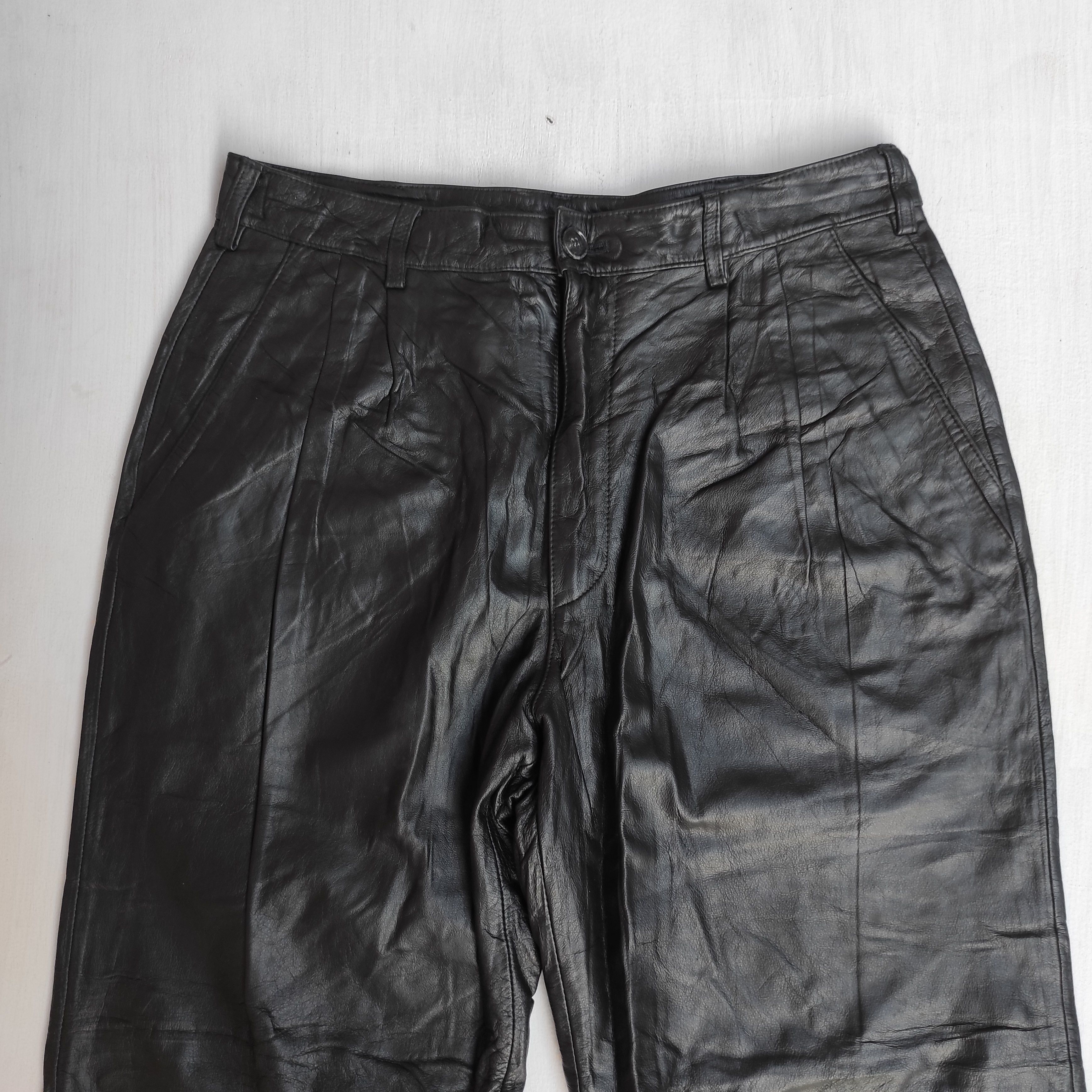 Firenze Vintage Zanobetti Firenze Italy Leather Pants Size US 30 / EU 46 - 2 Thumbnail