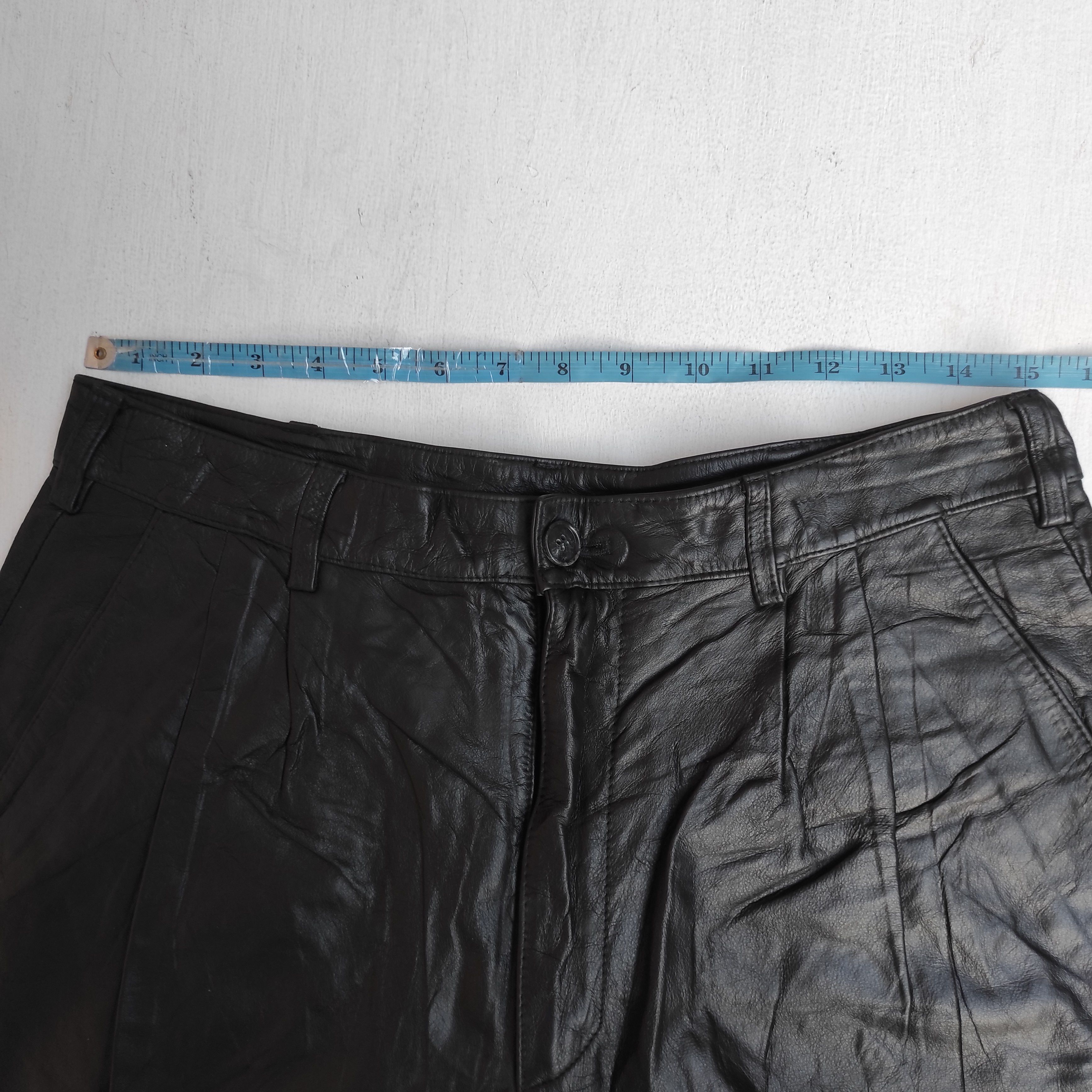 Firenze Vintage Zanobetti Firenze Italy Leather Pants Size US 30 / EU 46 - 10 Thumbnail
