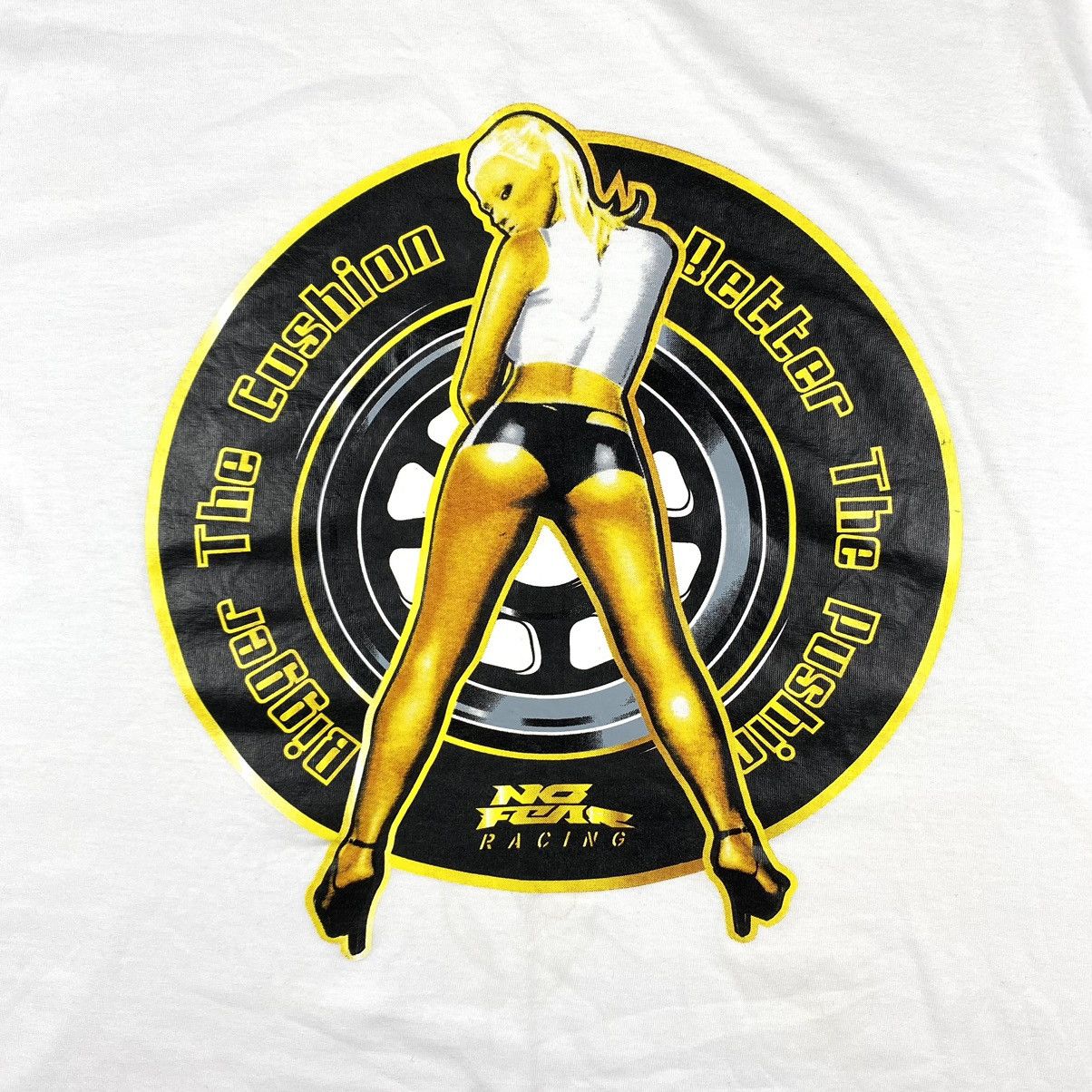 Japanese Brand Vintage Pin Up Nude Sexy Girl Racing T Shirt Y2K Hype Size US XXL / EU 58 / 5 - 3 Thumbnail