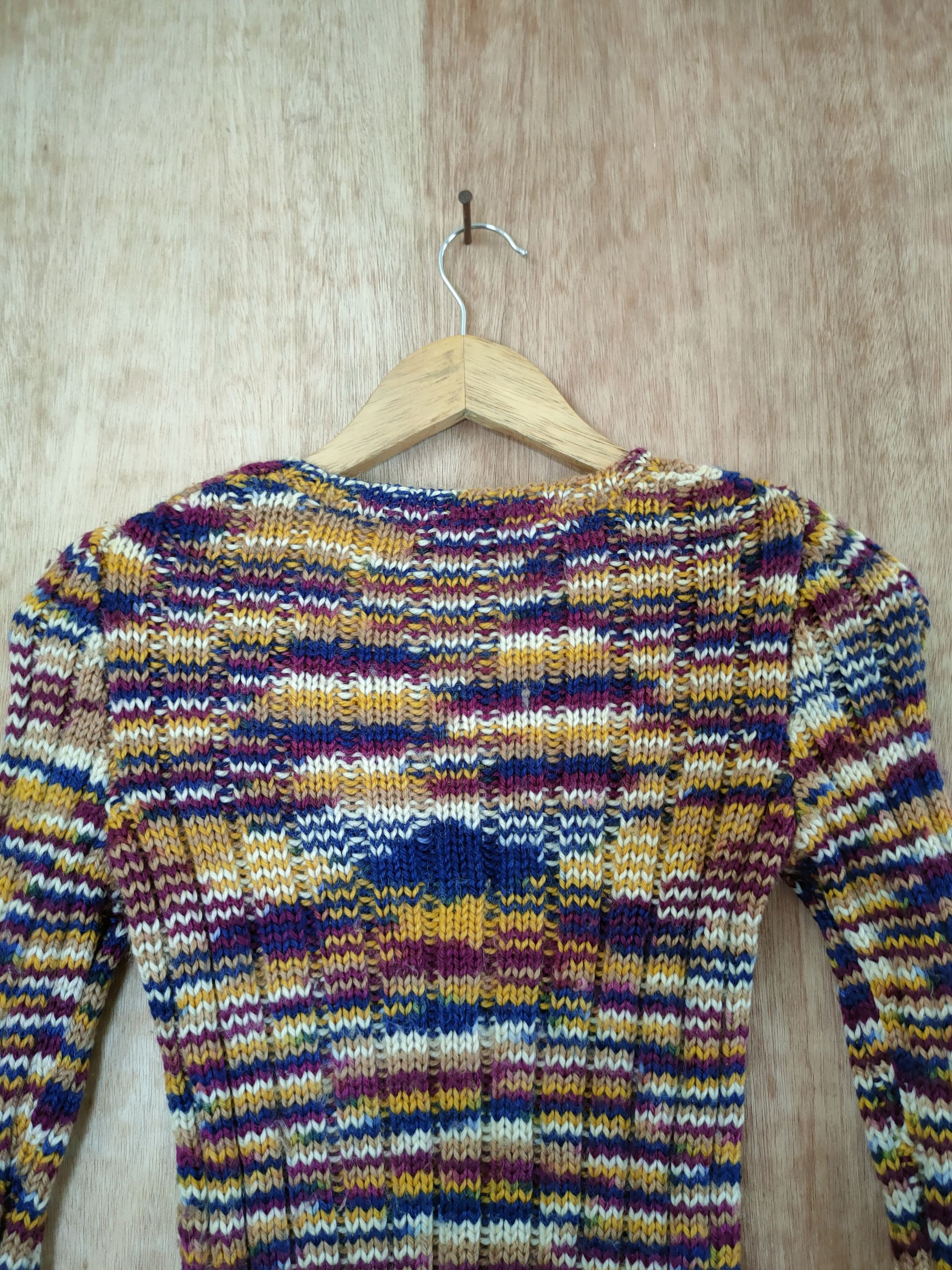 Hanae Mori Vivid Hanea Mori rainbow knitwear art vintage #46-573DLL Size S / US 4 / IT 40 - 8 Thumbnail