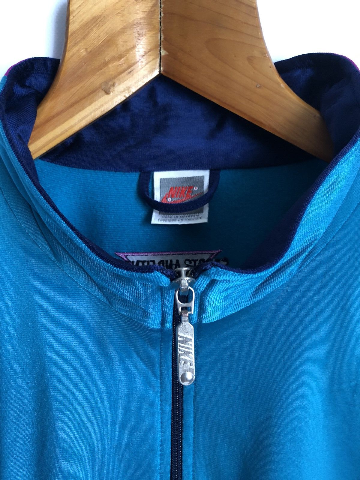 Nike × Vintage Vintage 80s Nike Oregon Beverton Track Jacket Y2k Swoosh Size US XL / EU 56 / 4 - 10 Thumbnail