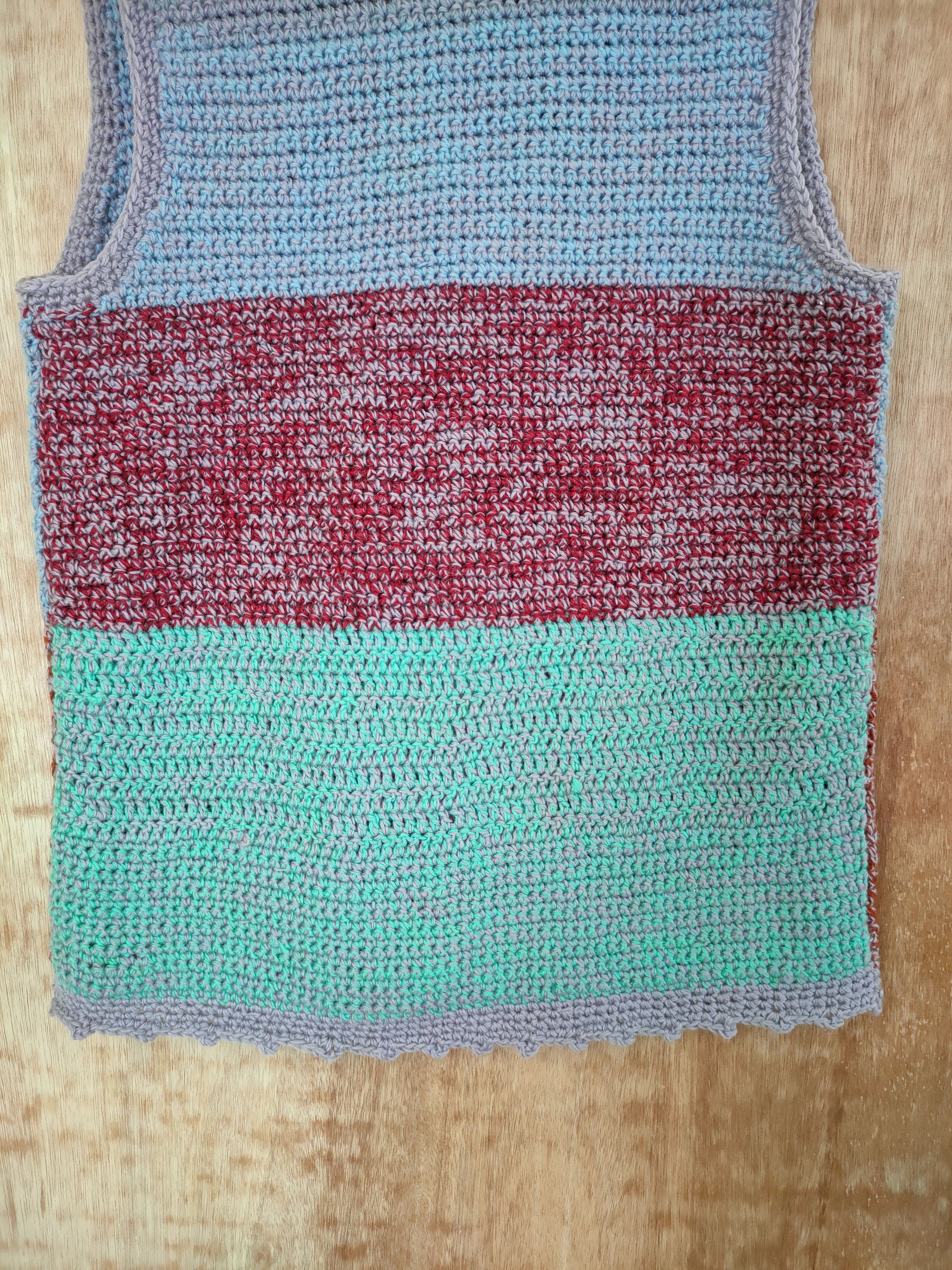 Handmade DL Vintage handmade knitwear vest cable knit #46-568 Size US S / EU 44-46 / 1 - 7 Thumbnail