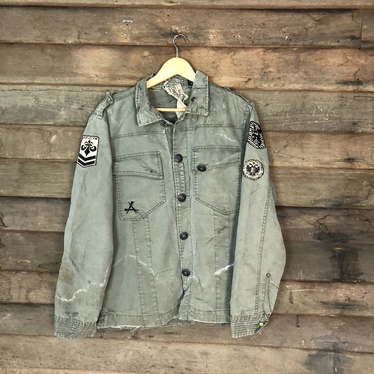 Affliction Affliction Skulls Green Light Jacket army #2830DLL Size US L / EU 52-54 / 3 - 6 Thumbnail