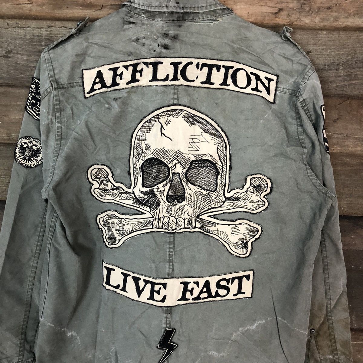 Affliction Affliction Skulls Green Light Jacket army #2830DLL Size US L / EU 52-54 / 3 - 2 Thumbnail