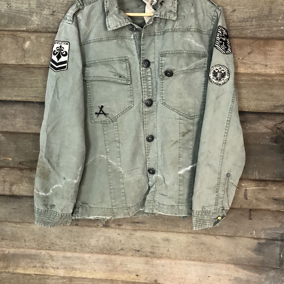 Affliction Affliction Skulls Green Light Jacket army #2830DLL Size US L / EU 52-54 / 3 - 8 Thumbnail