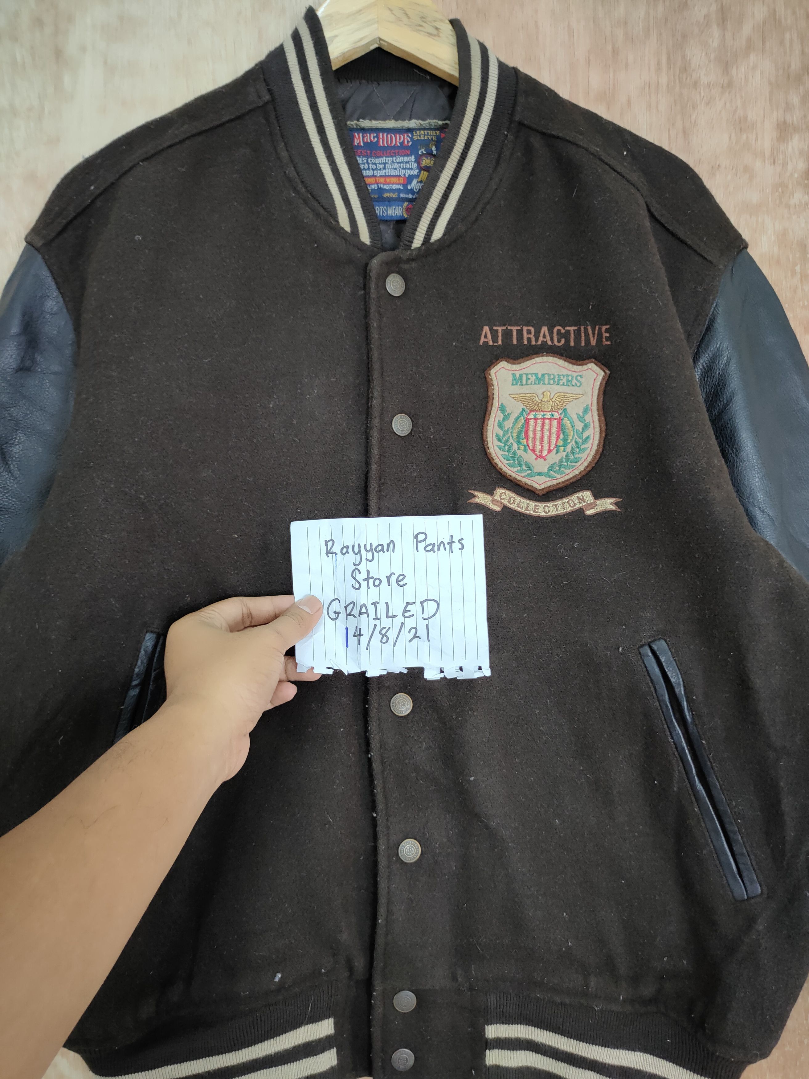 Vintage MacHope Stadium wool varsity jacket vintage #4095DLAL Size US L / EU 52-54 / 3 - 14 Thumbnail