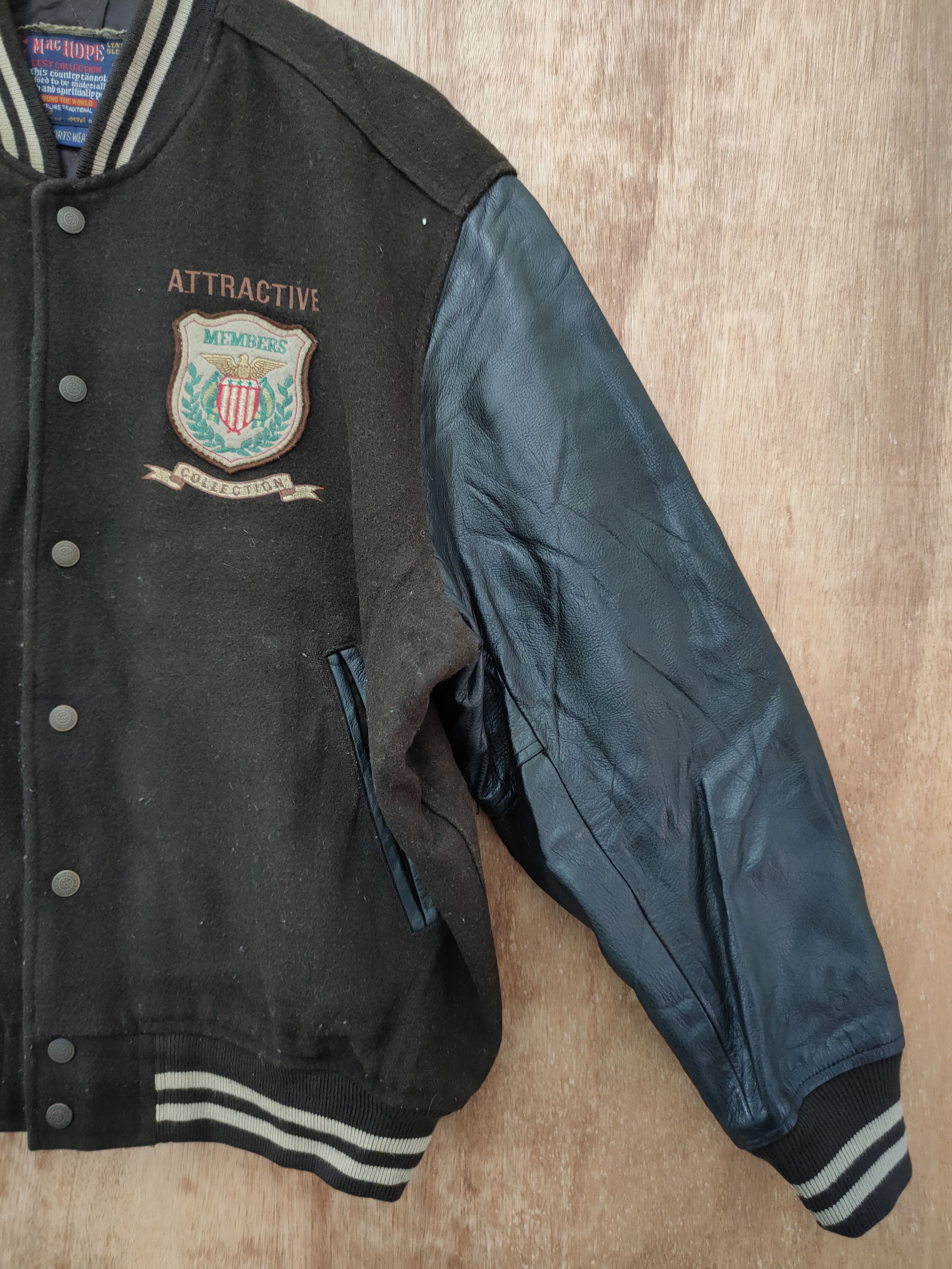 Vintage MacHope Stadium wool varsity jacket vintage #4095DLAL Size US L / EU 52-54 / 3 - 9 Thumbnail