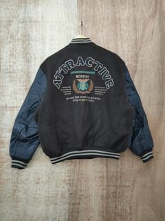 Vintage Vintage Scoop Varsity Jacket Maroon Travis Scott Style