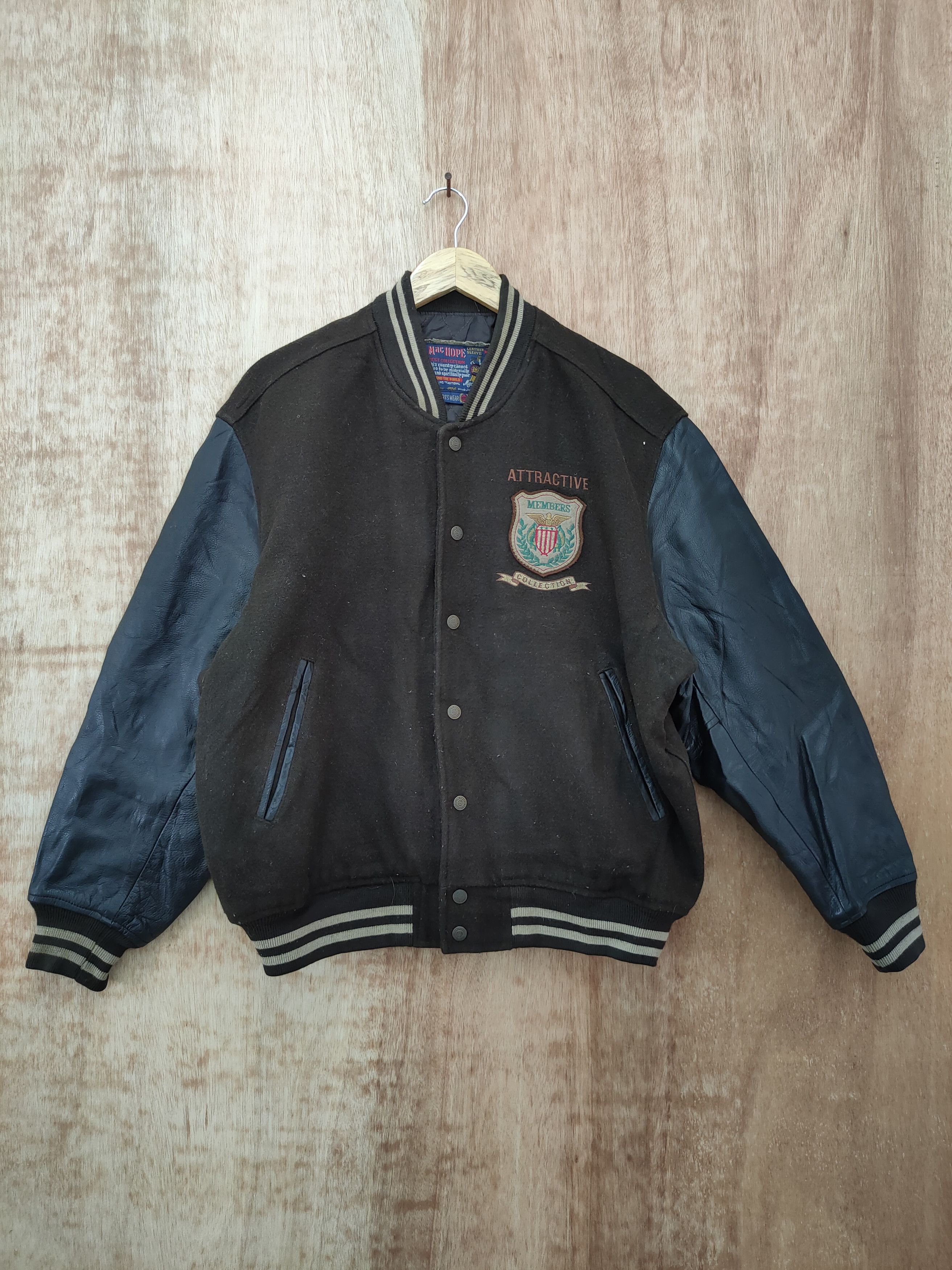 Vintage MacHope Stadium wool varsity jacket vintage #4095DLAL Size US L / EU 52-54 / 3 - 7 Thumbnail