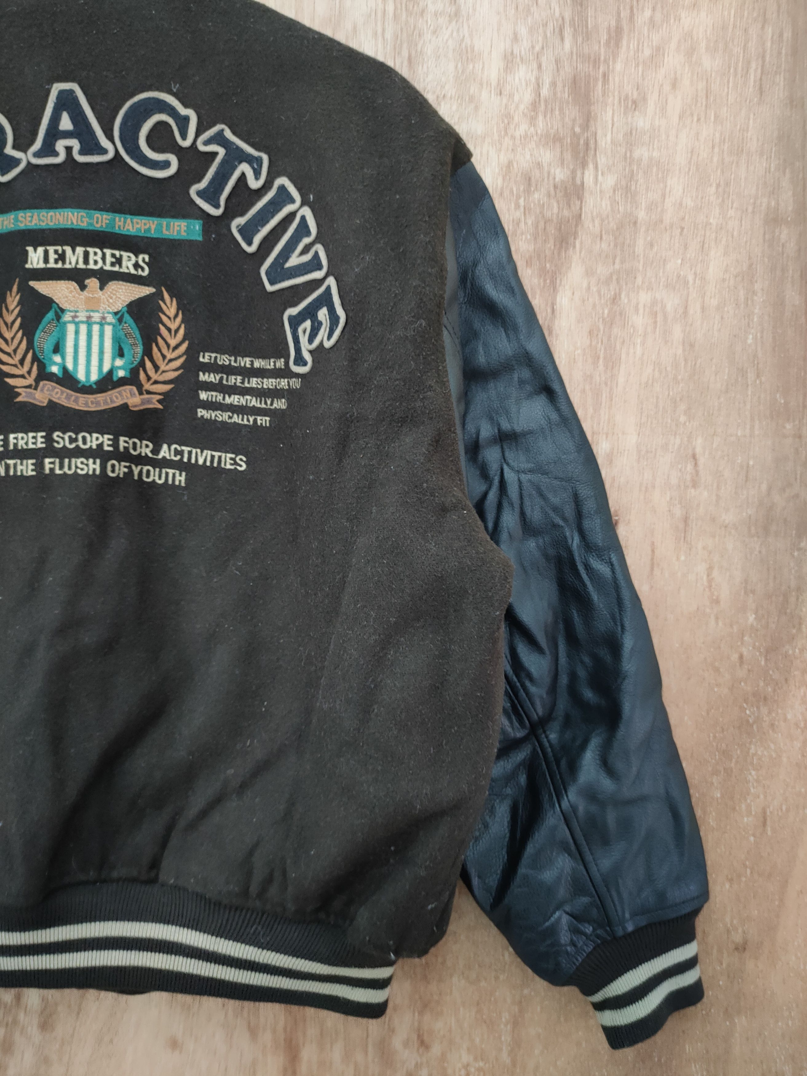 Vintage MacHope Stadium wool varsity jacket vintage #4095DLAL Size US L / EU 52-54 / 3 - 3 Thumbnail